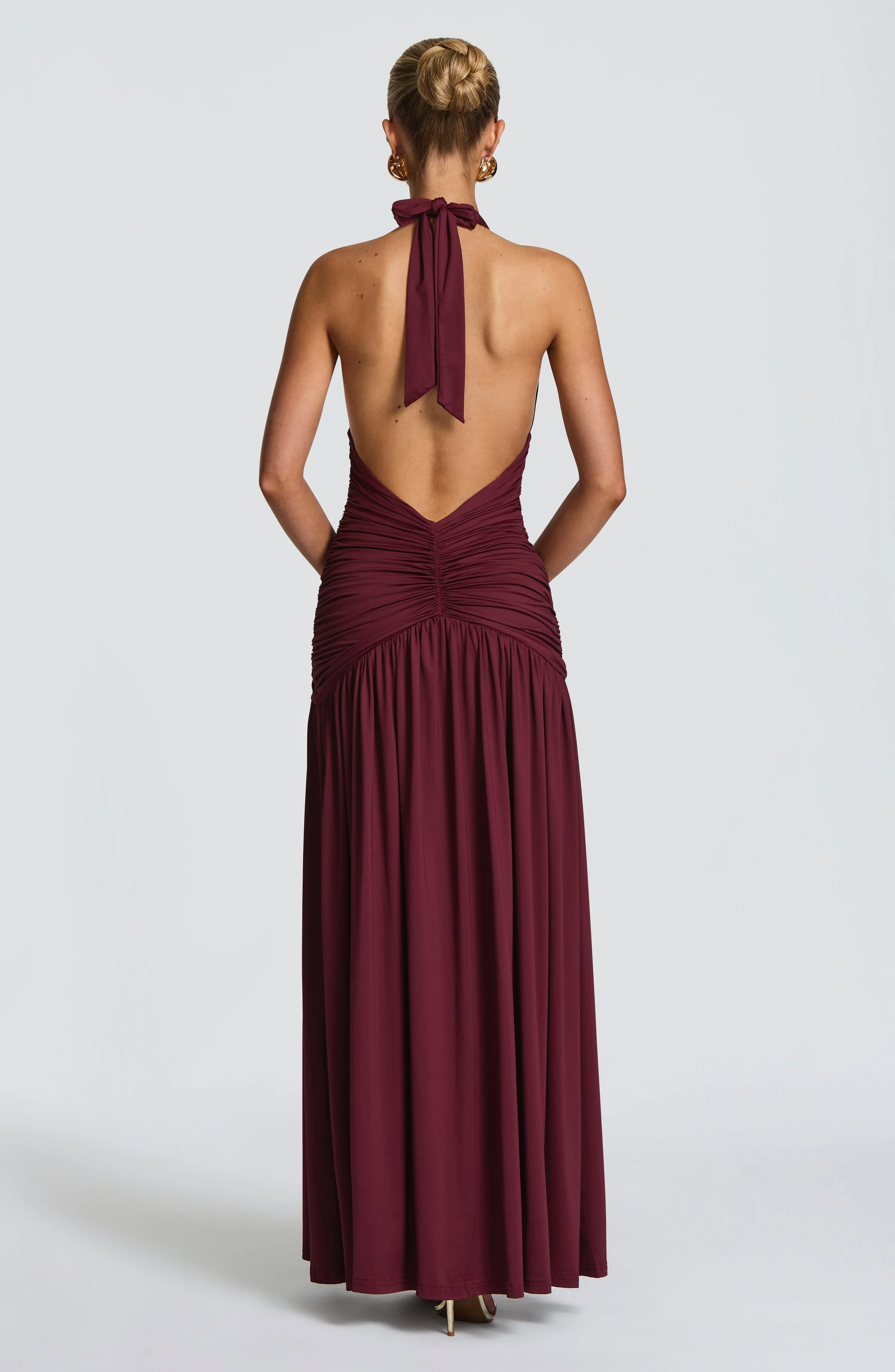 Melania Maxi Dress - Cherry Lacquer - Image 4