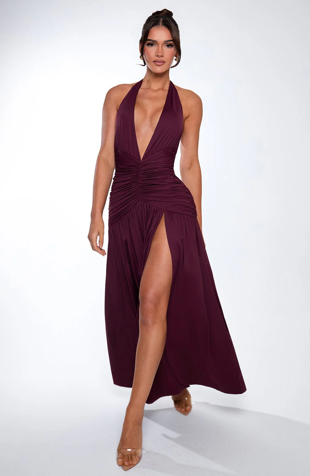 Melania Maxi Dress - Cherry Lacquer - Image 7