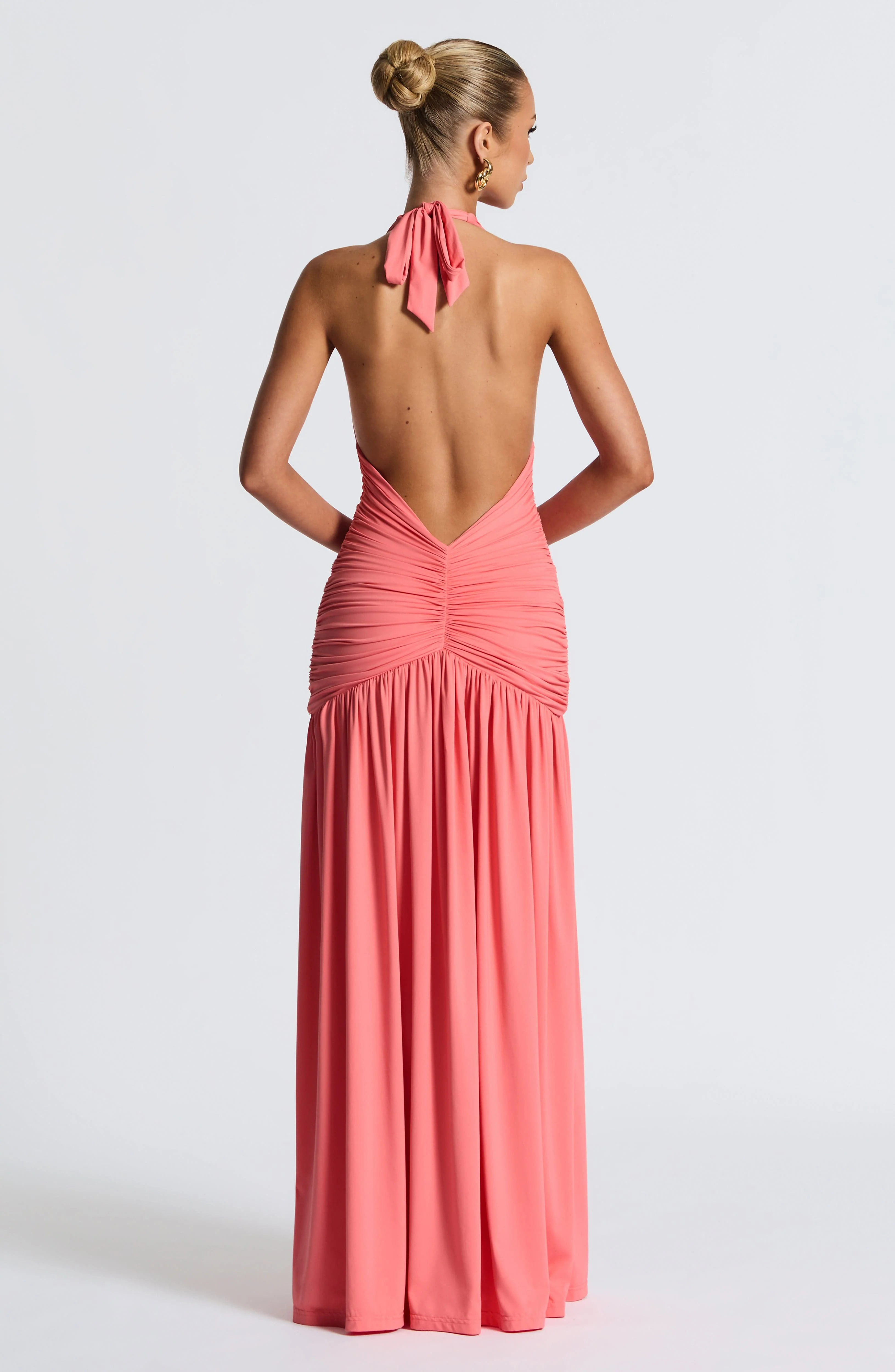 Melania Maxi Dress - Coral Pink - Image 3