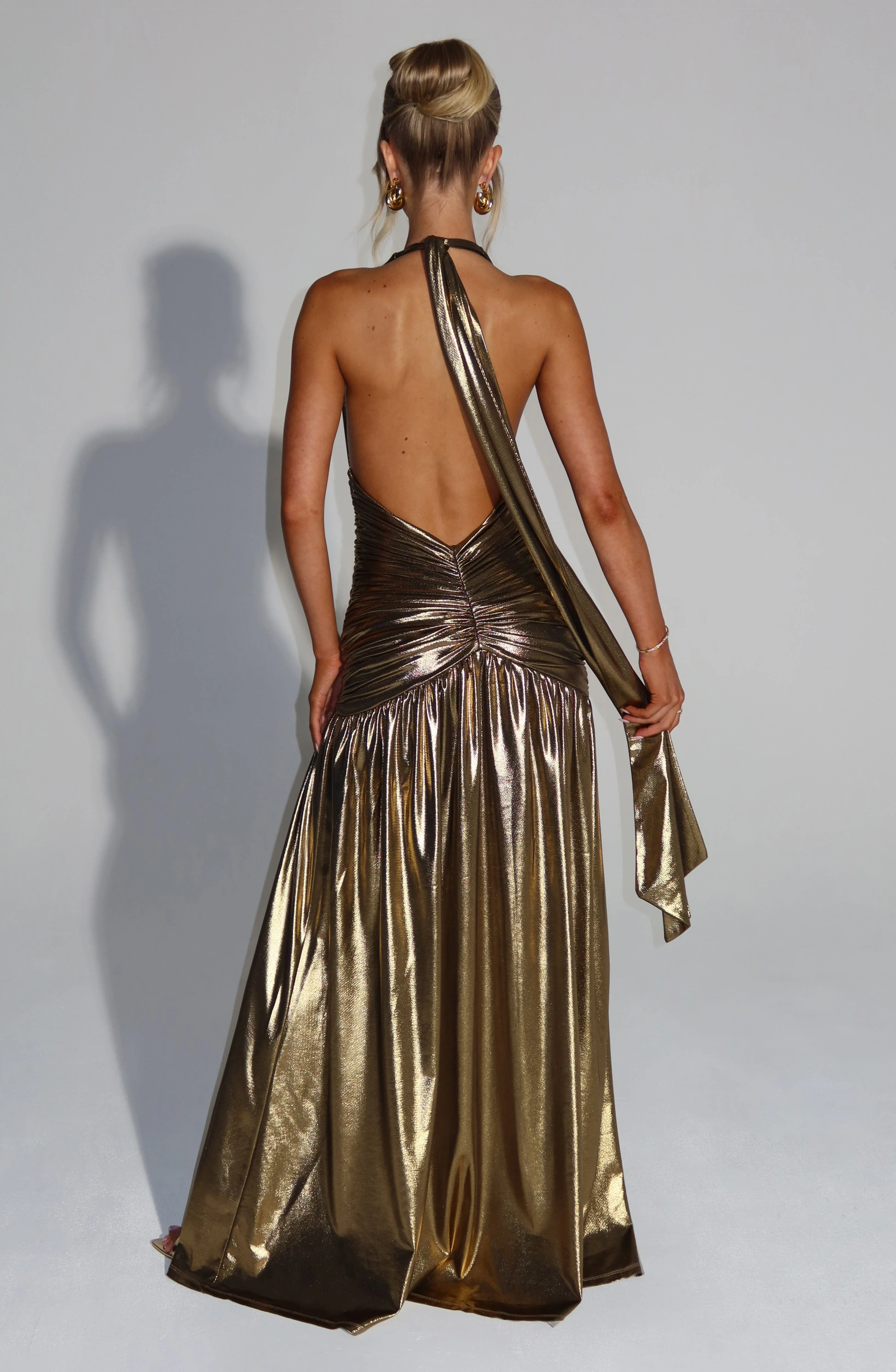 Melania Maxi Dress - Gold - Image 2
