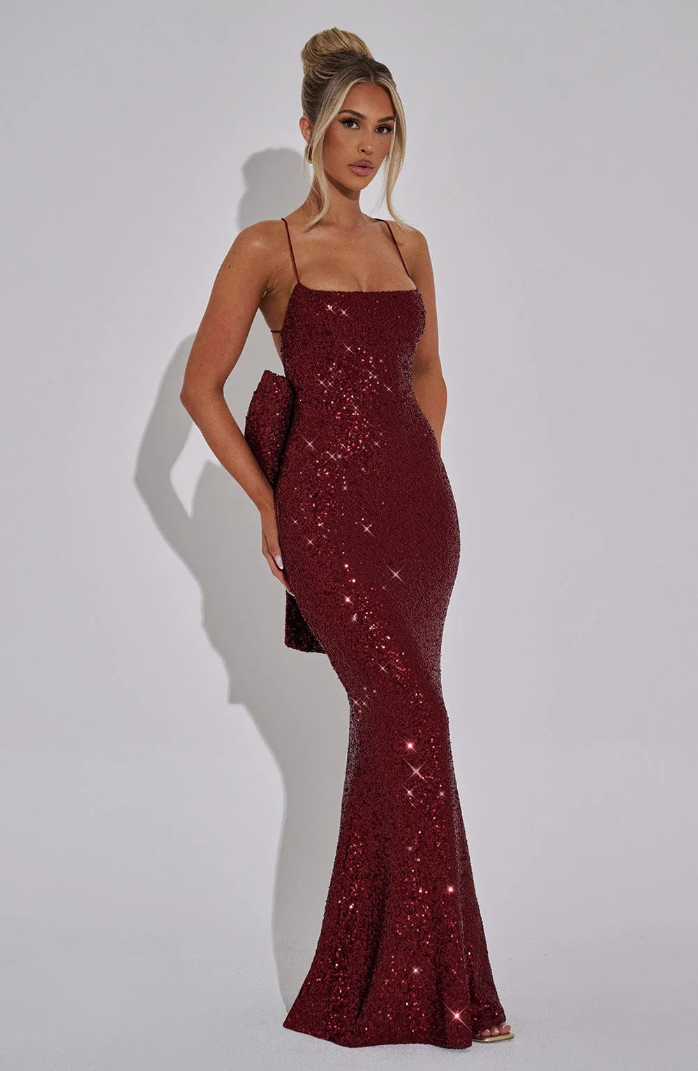 Meridith Maxi Dress - Wine - Image 3