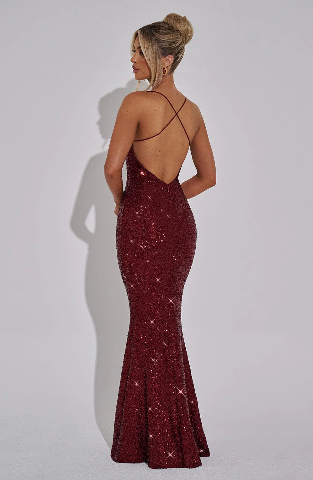 Meridith Maxi Dress - Wine - Image 4