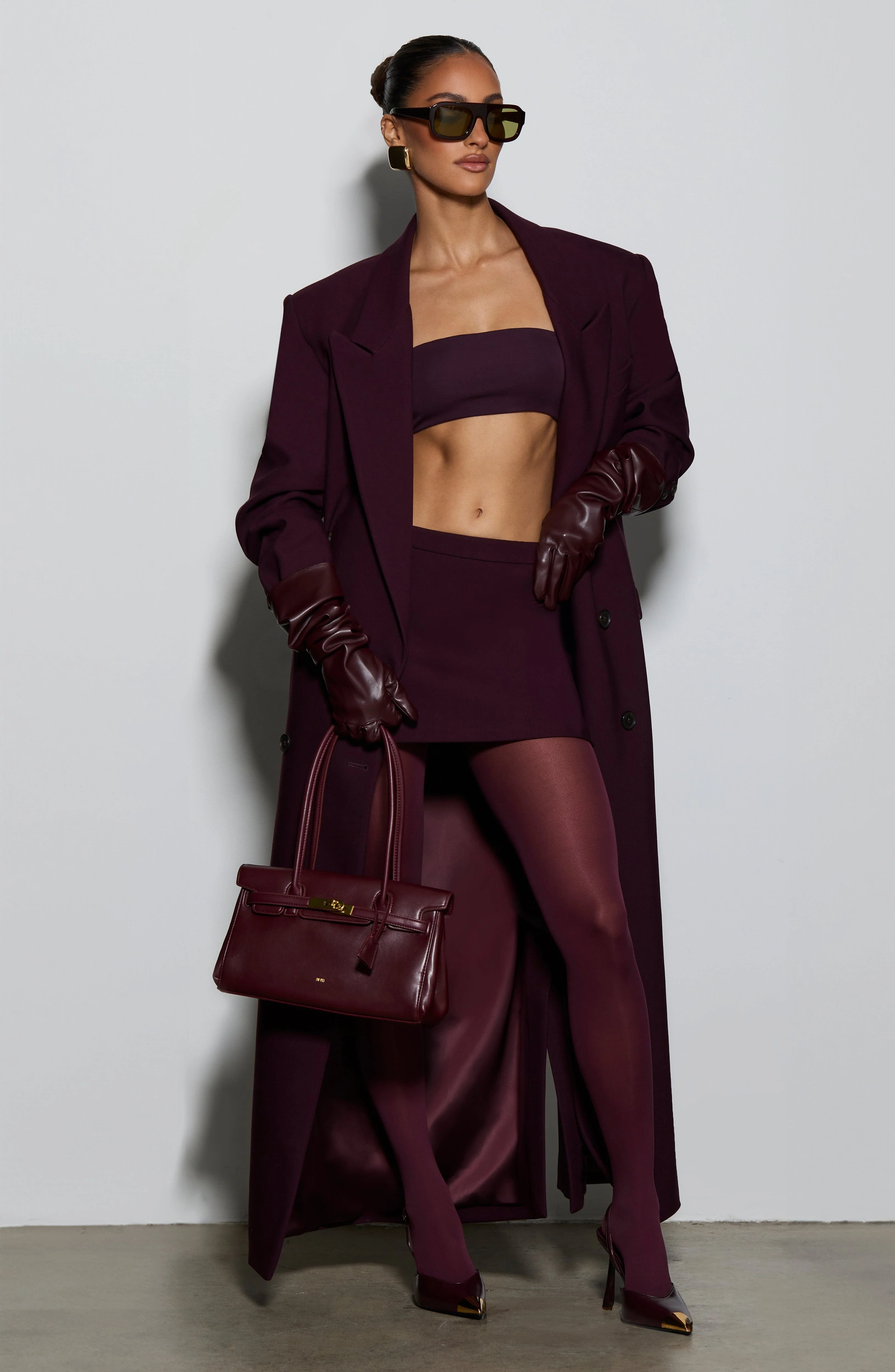 Michelle Coat - Plum - Image 3