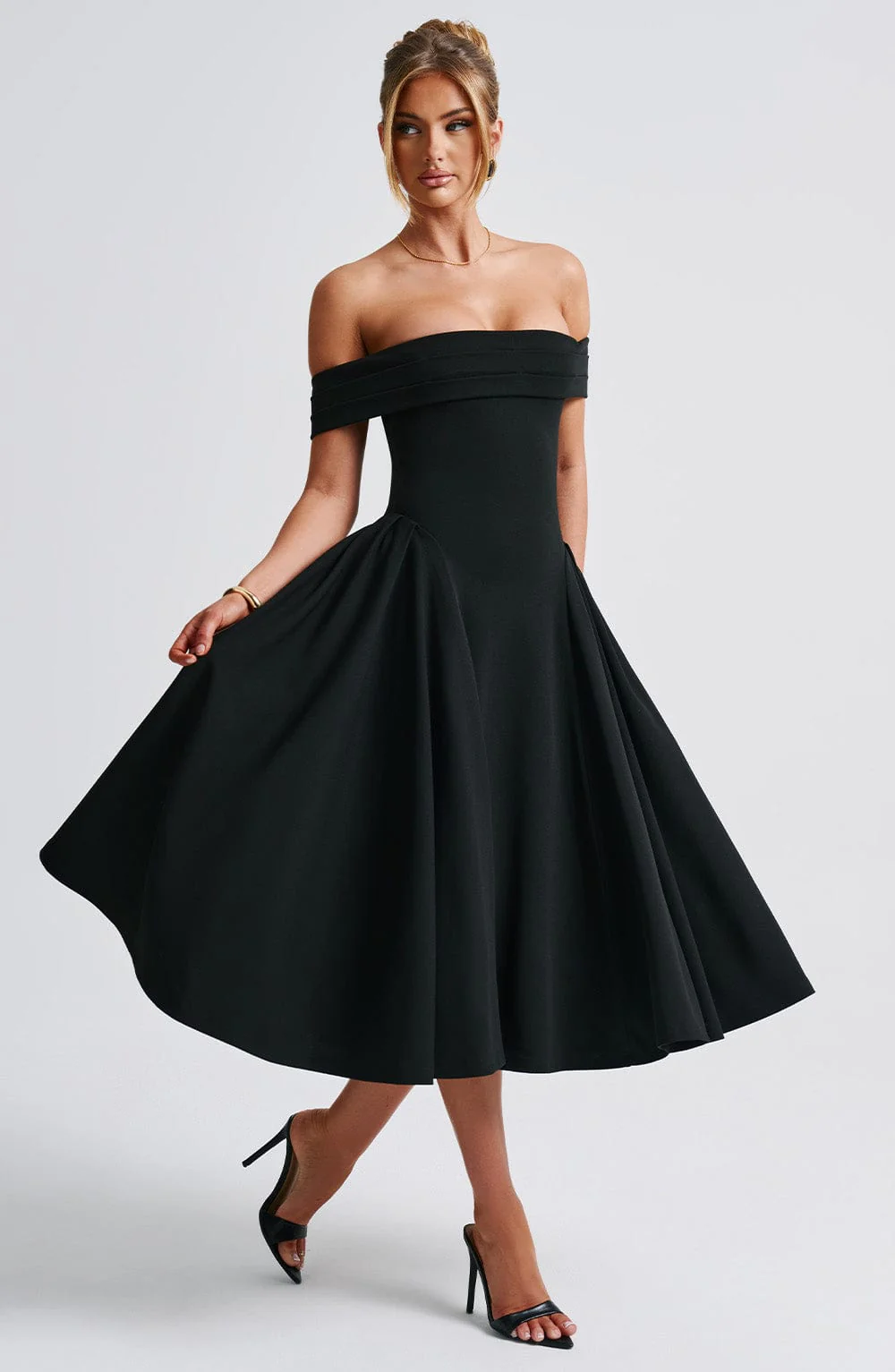 Miranda Midi Dress - Black - Image 5