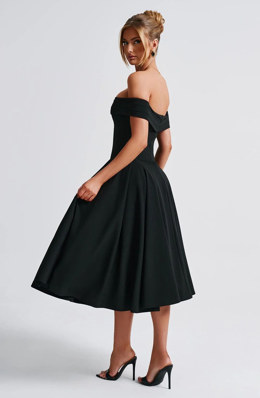 Miranda Midi Dress - Black - Image 6