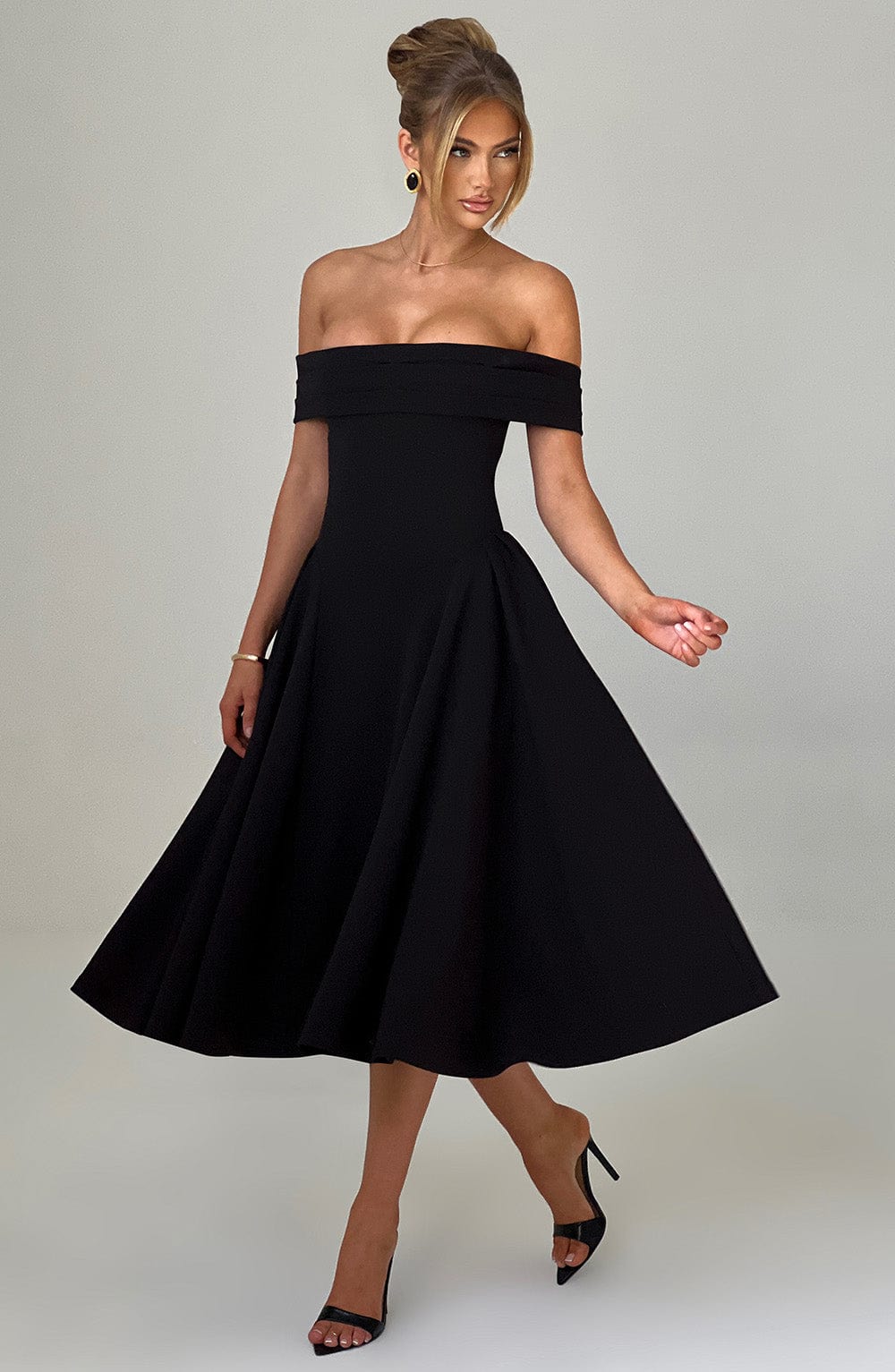 Miranda Midi Dress - Black - Image 9