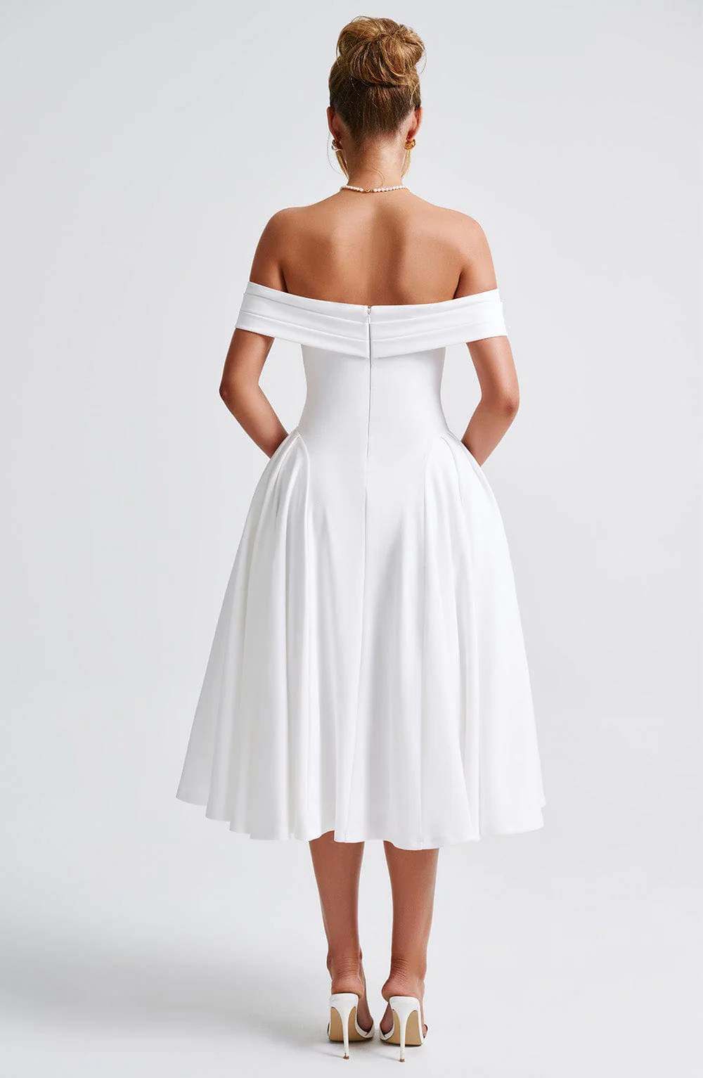 Miranda Midi Dress - Ivory - Image 5