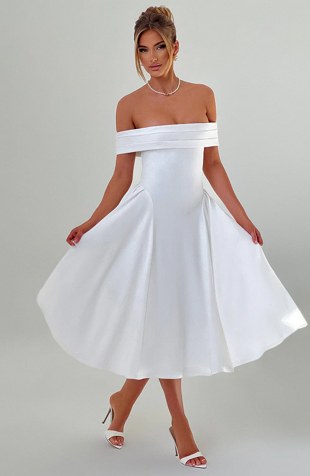 Miranda Midi Dress - Ivory - Image 8