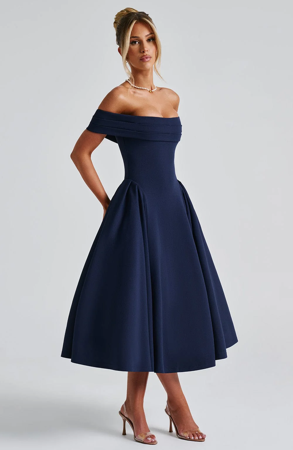 Miranda Midi Dress - Navy - Image 5