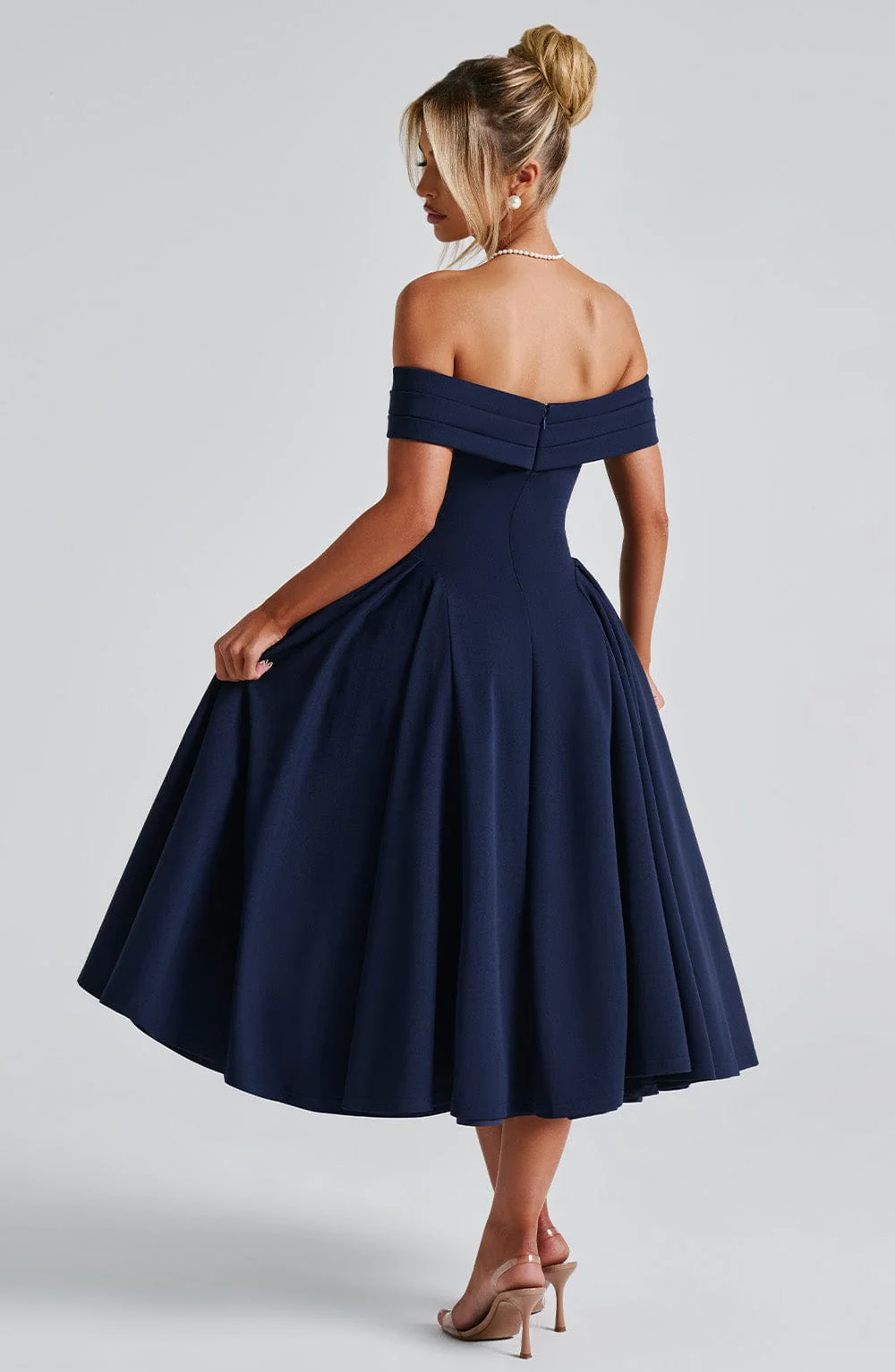 Miranda Midi Dress - Navy - Image 6
