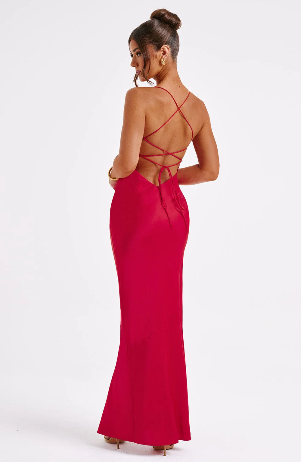 Misha Maxi Dress - Red - Image 2
