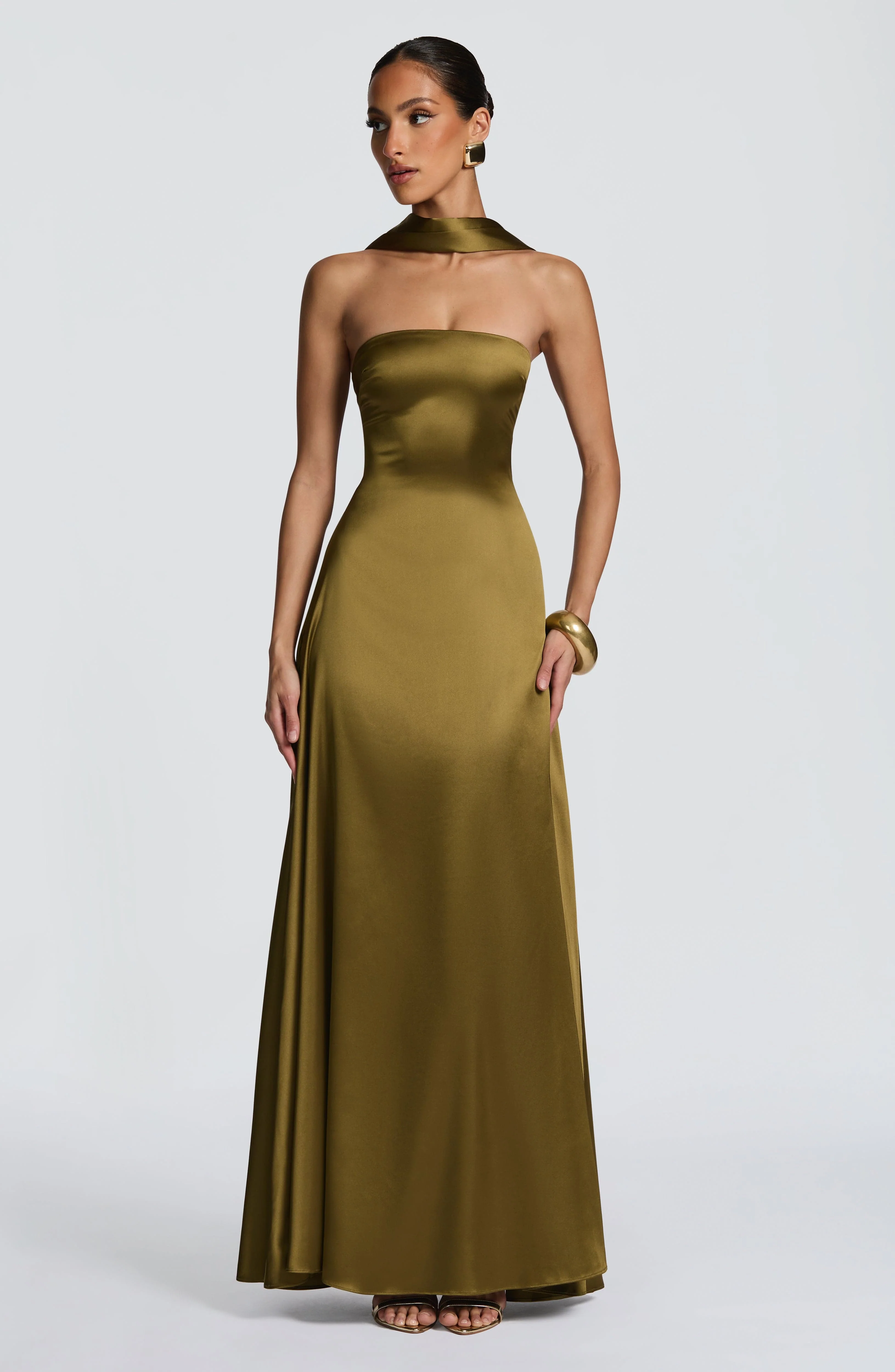 Morven Maxi Dress - Deep Olive - Image 10