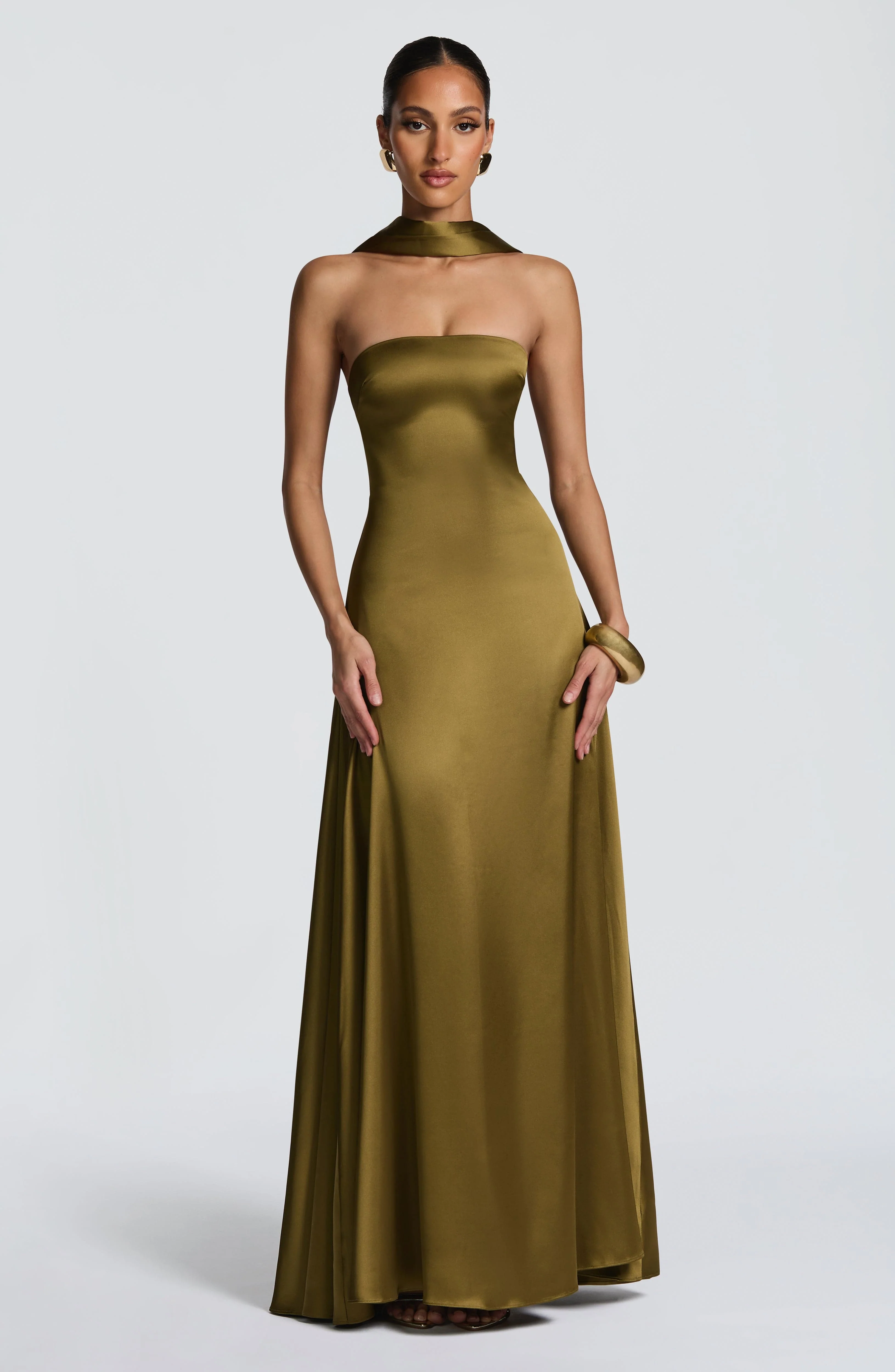 Morven Maxi Dress - Deep Olive - Image 11