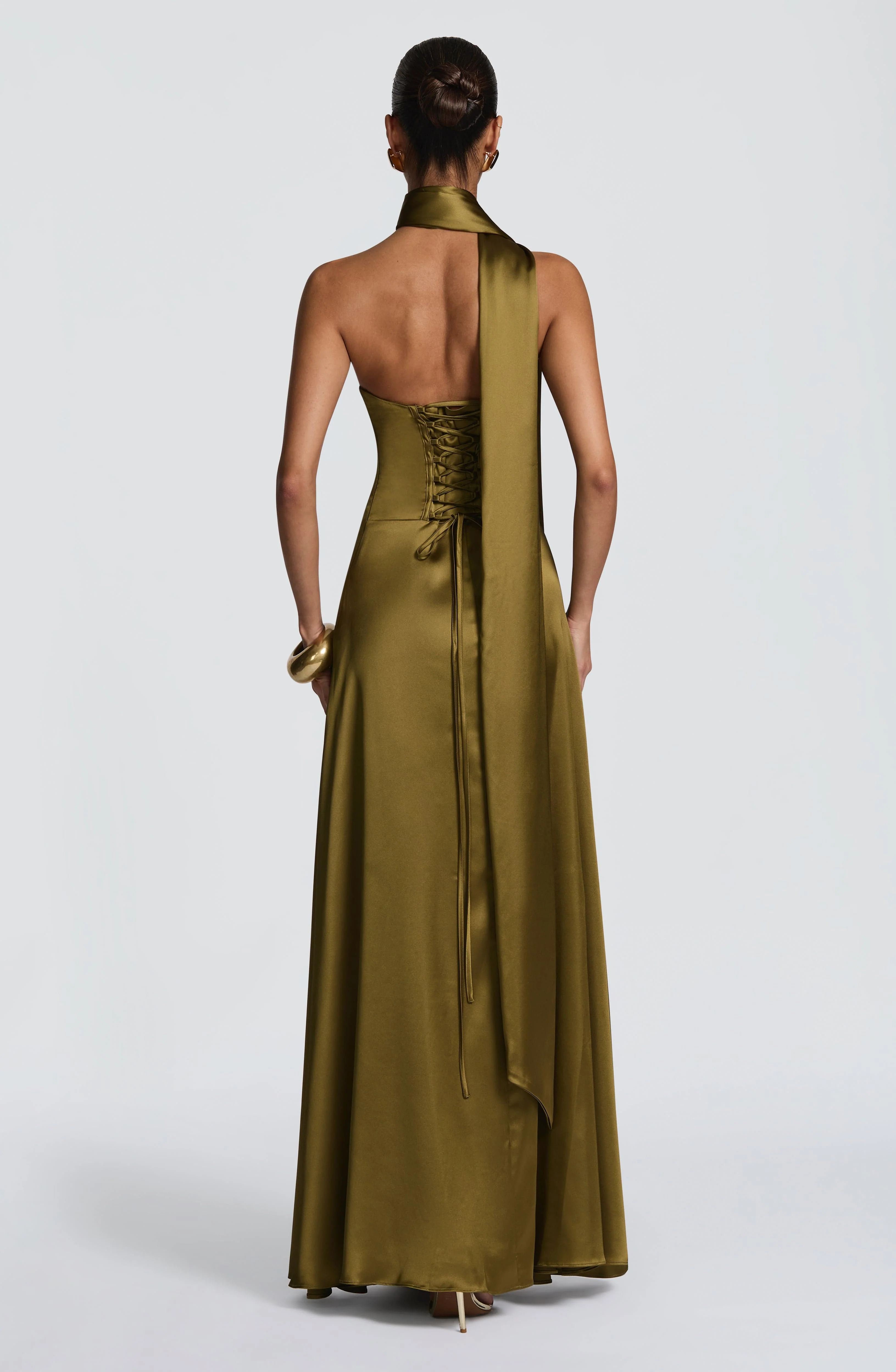 Morven Maxi Dress - Deep Olive - Image 4