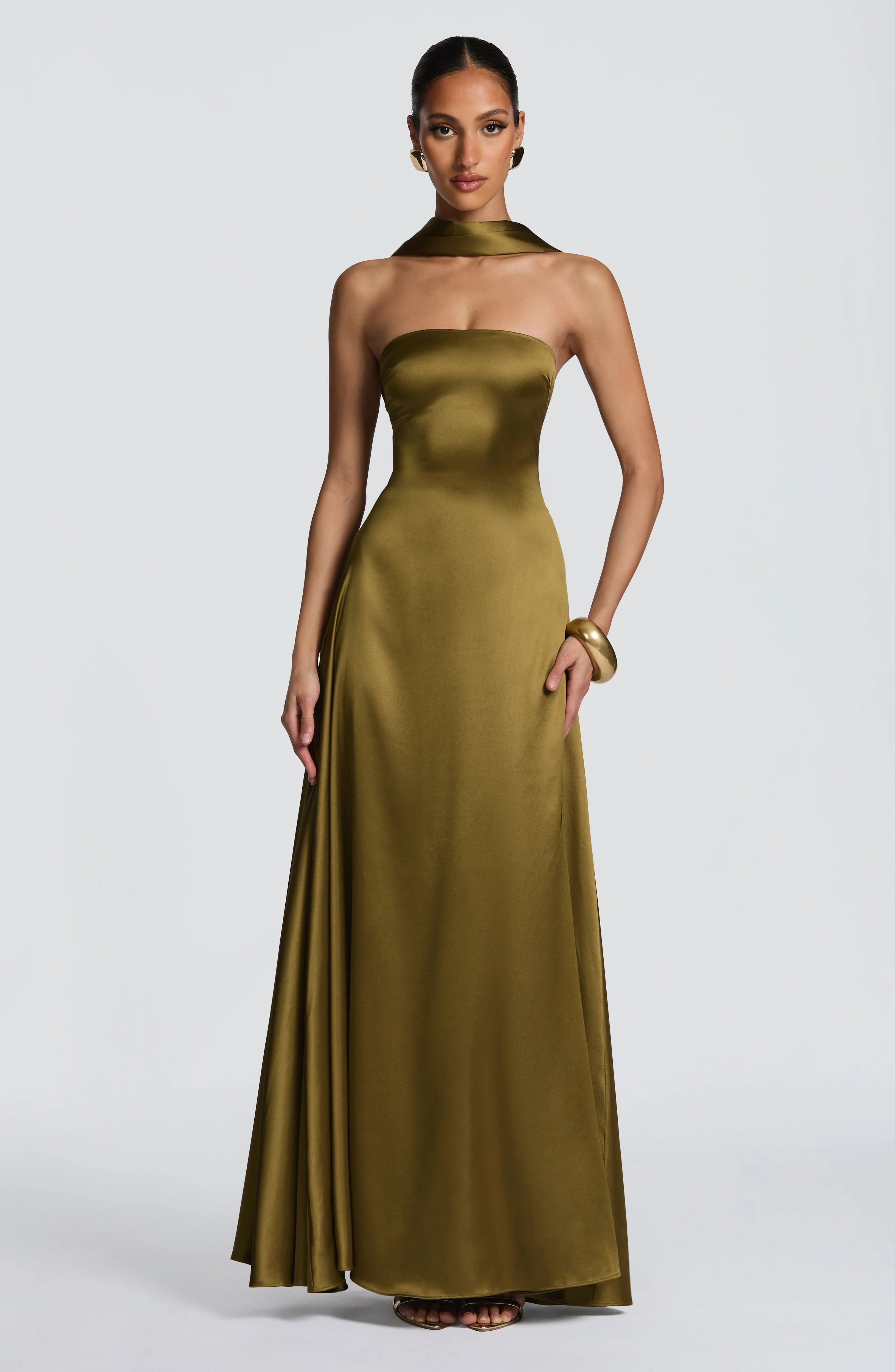 Morven Maxi Dress - Deep Olive - Image 5