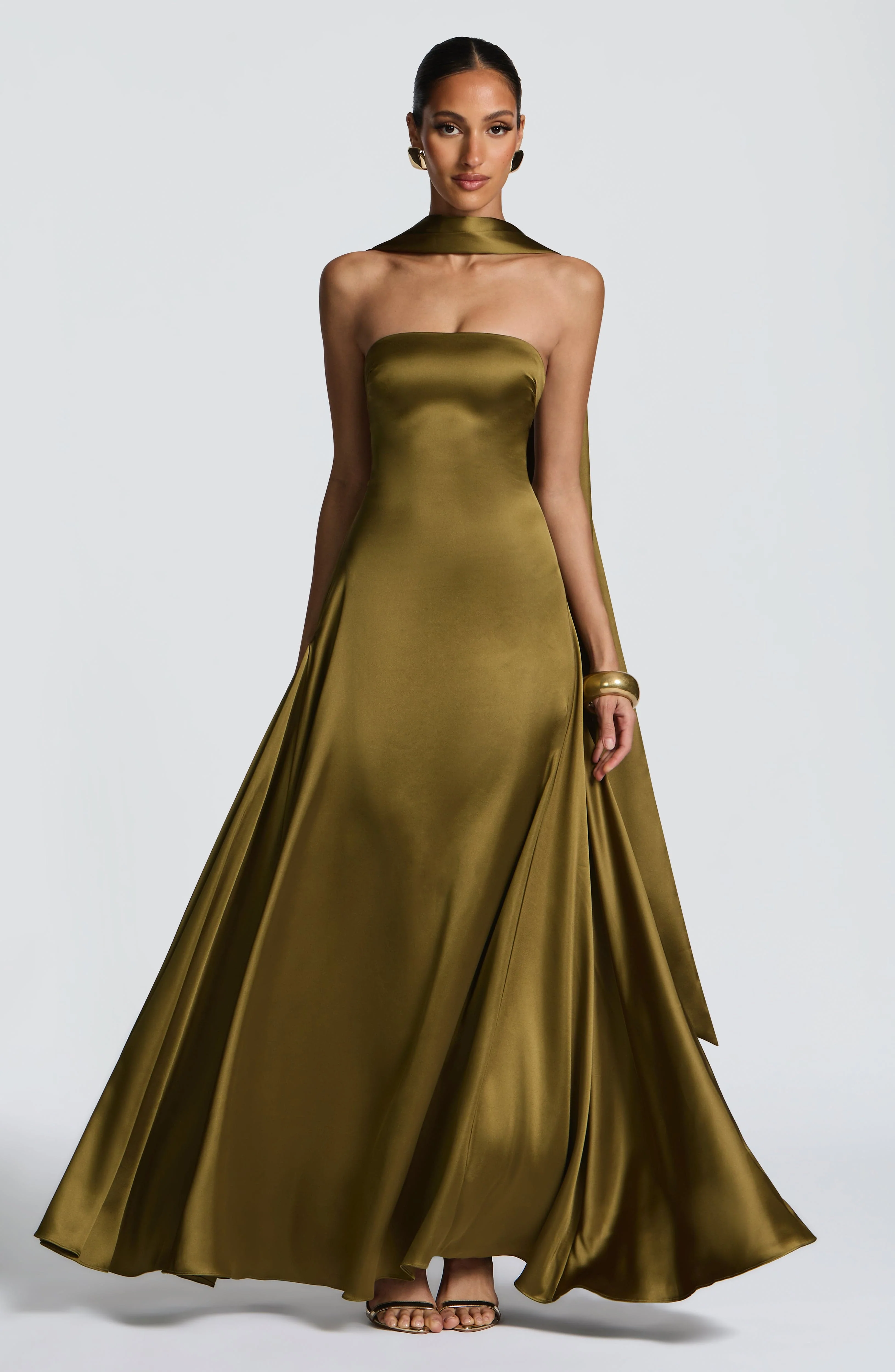 Morven Maxi Dress - Deep Olive - Image 6