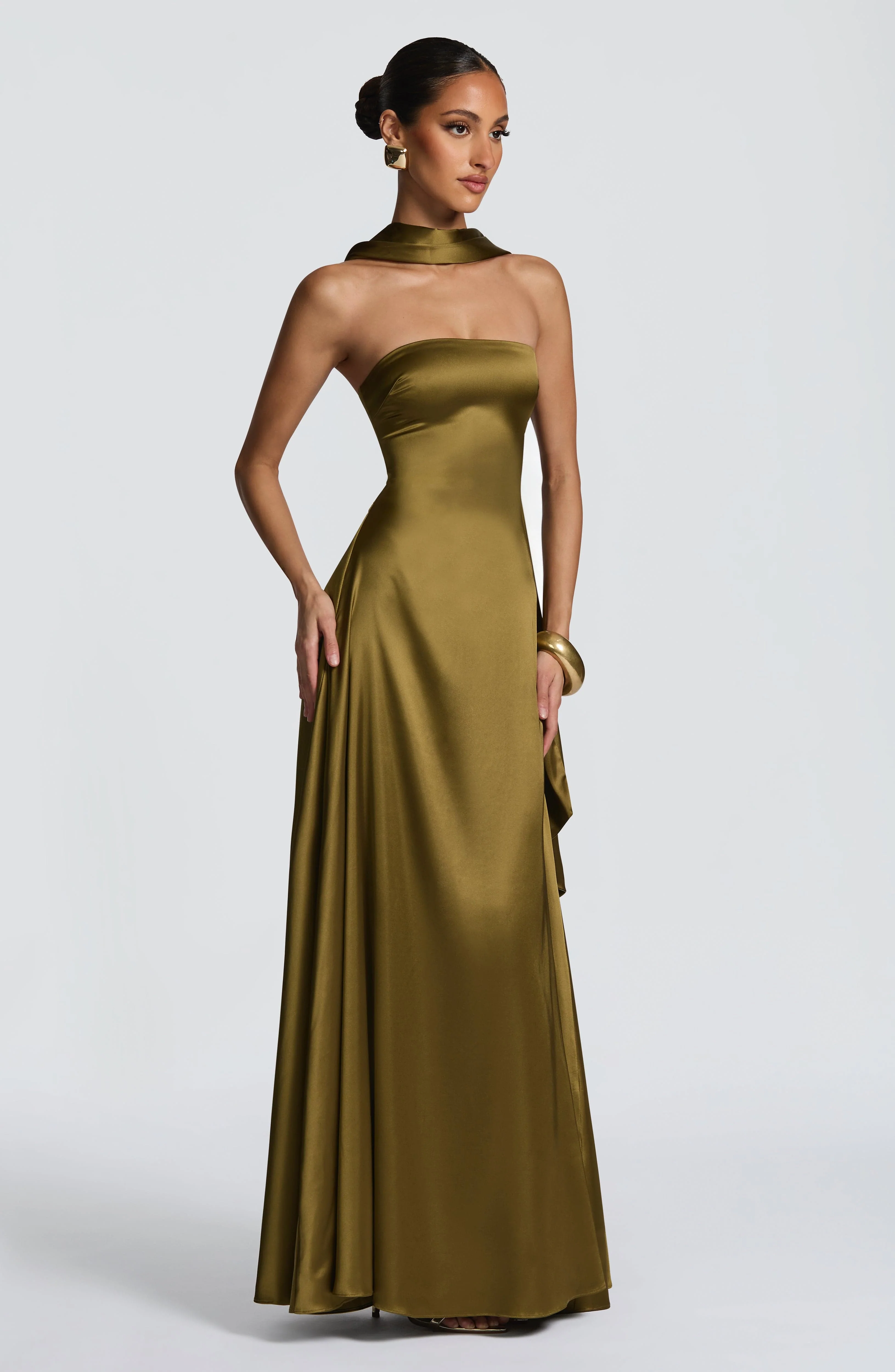 Morven Maxi Dress - Deep Olive - Image 9