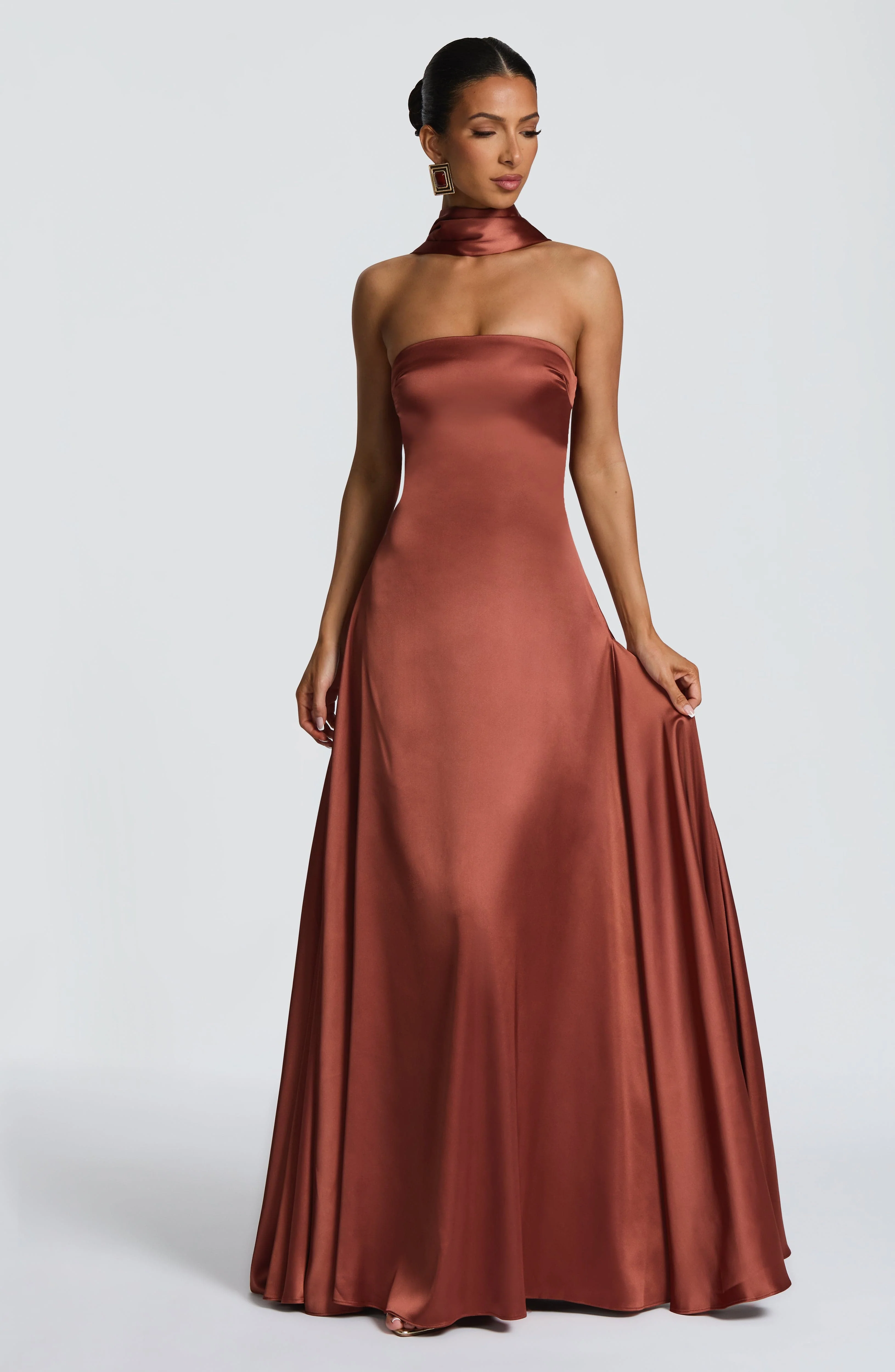 Morven Maxi Dress - Rust - Image 2