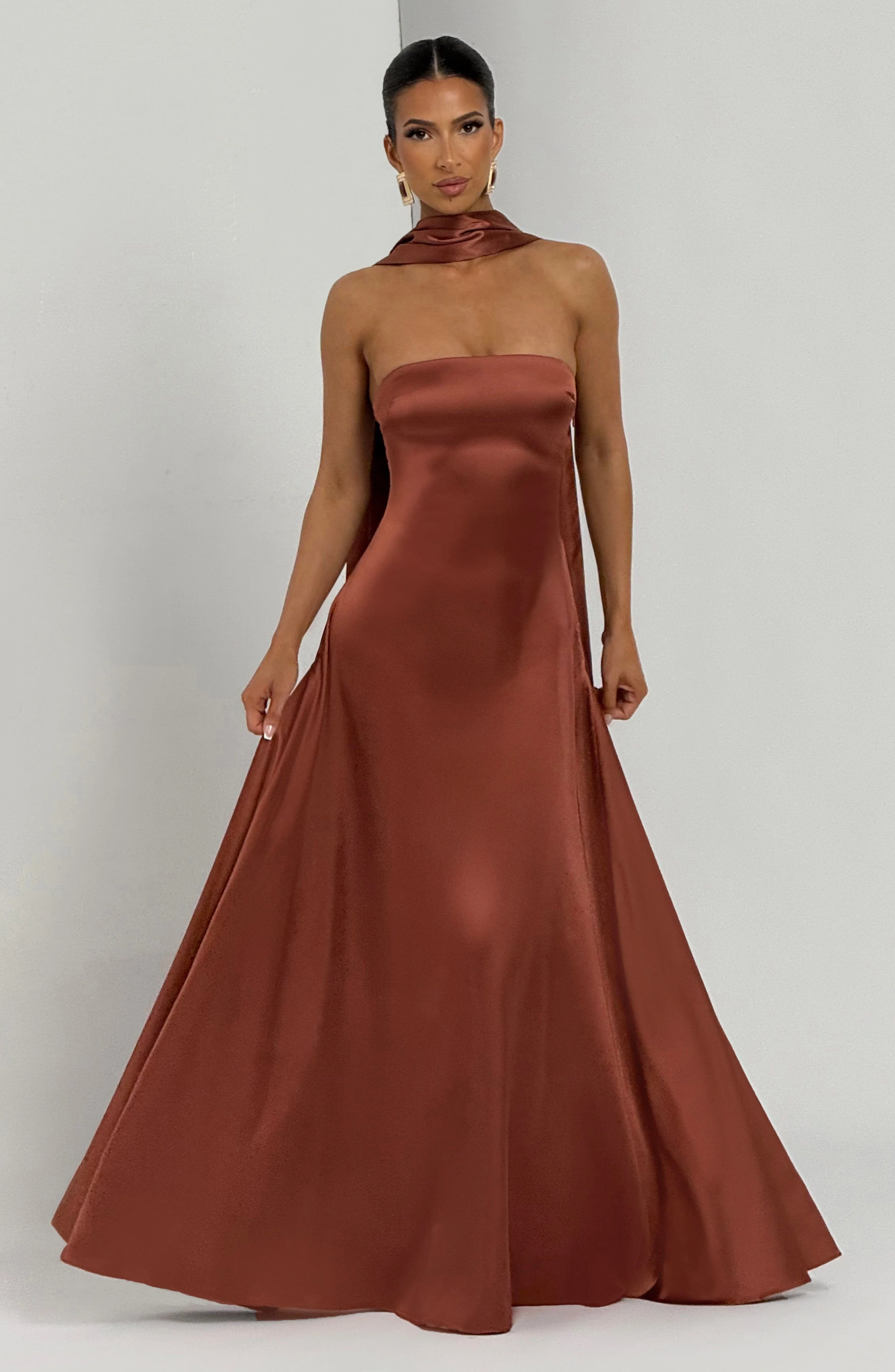 Morven Maxi Dress - Rust - Image 8