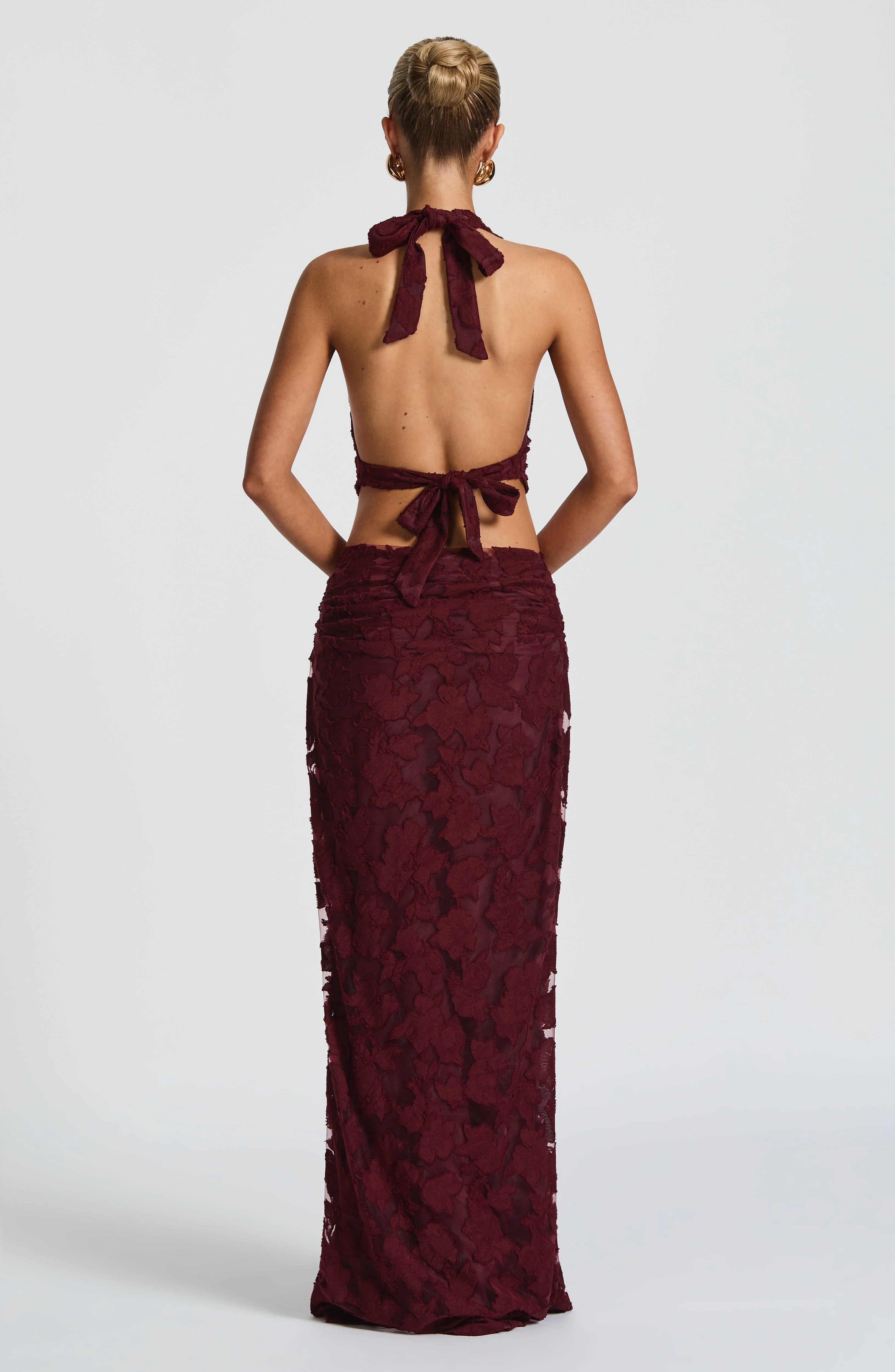 Myra Maxi Skirt - Cherry Lacquer - Image 2