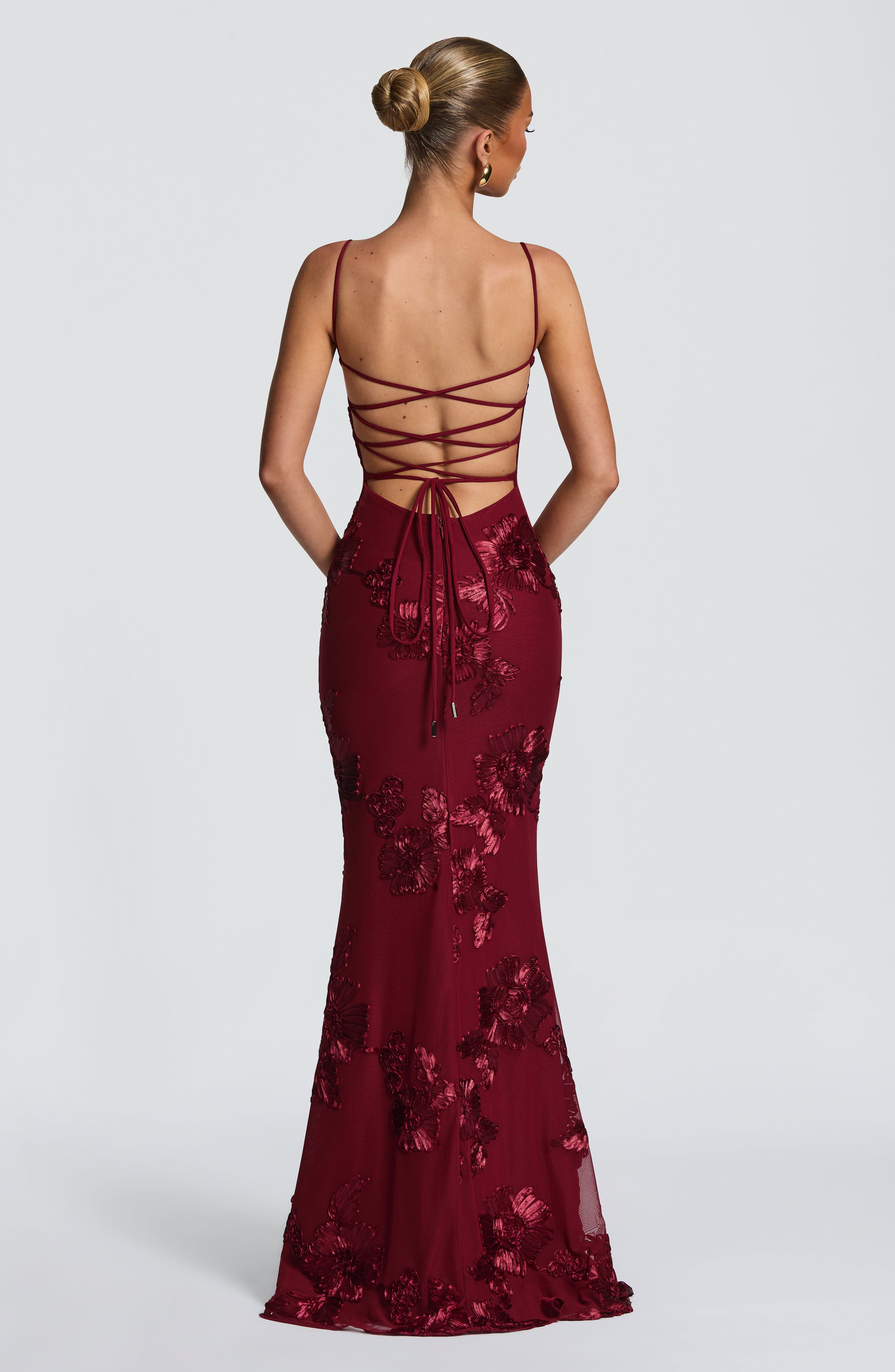 Nefertiti Maxi Dress - Burgundy - Image 2