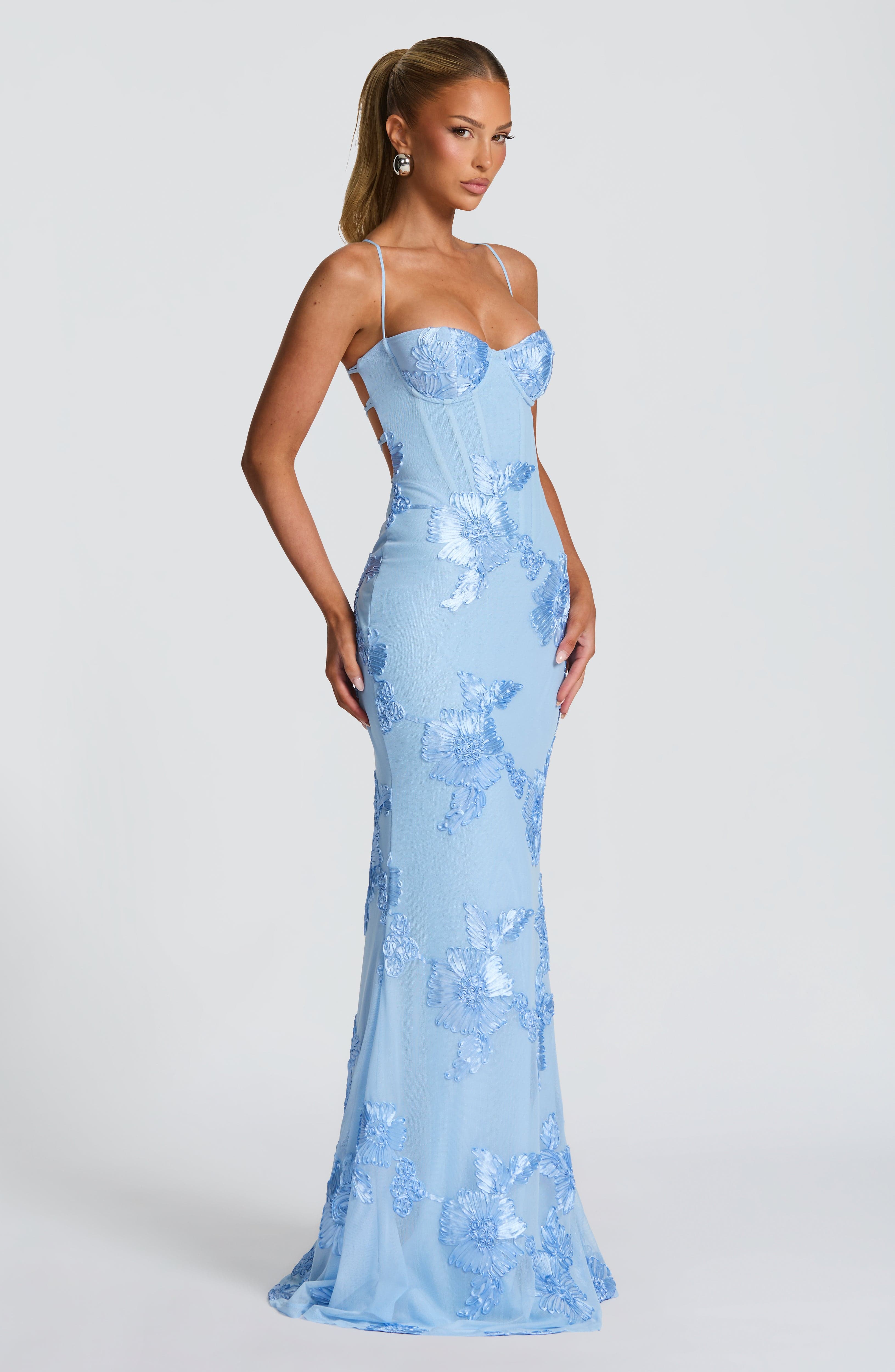 Nefertiti Maxi Dress - Glacier Blue - Image 4