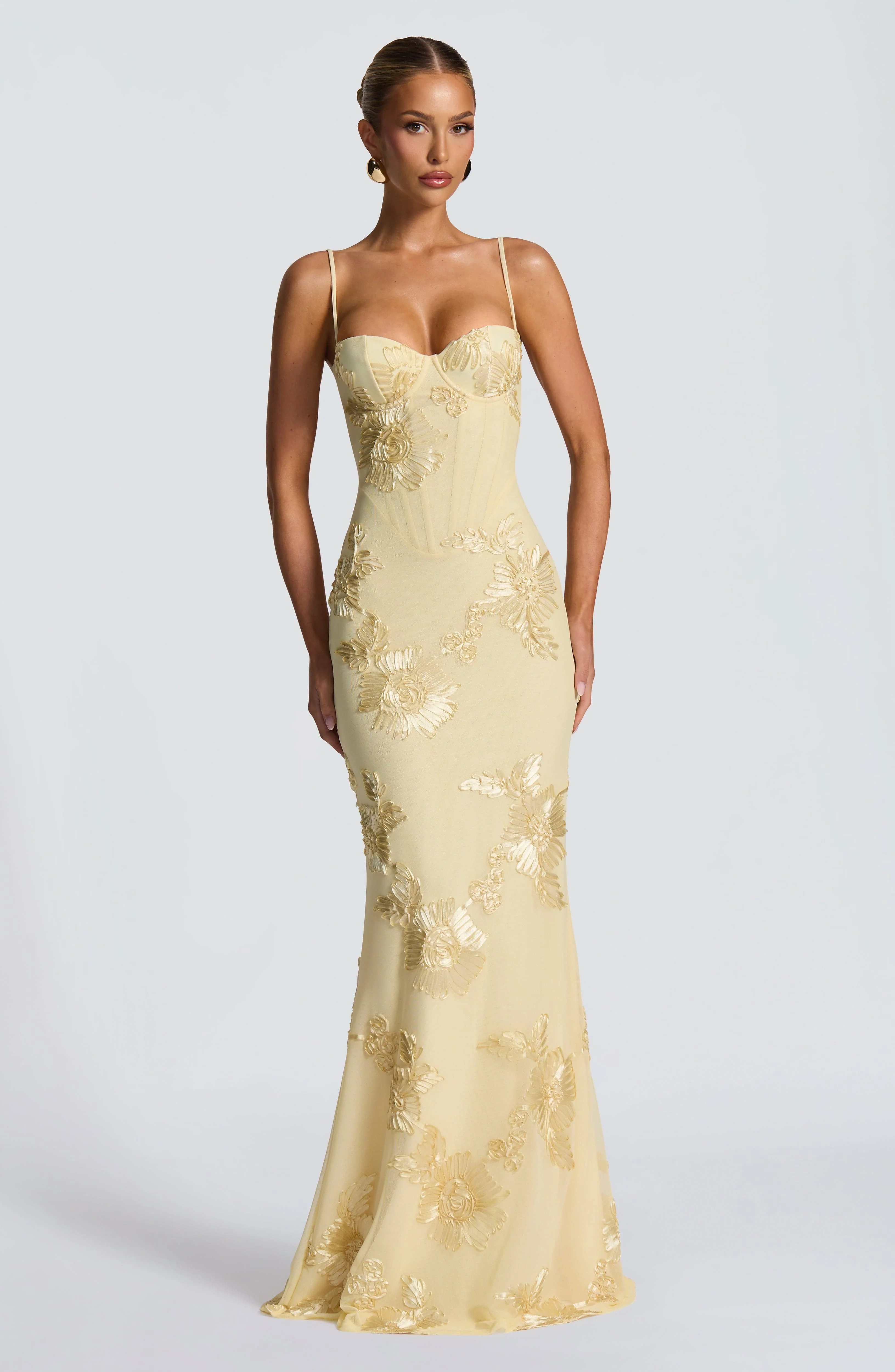 Nefertiti Maxi Dress - Lemon - Image 3