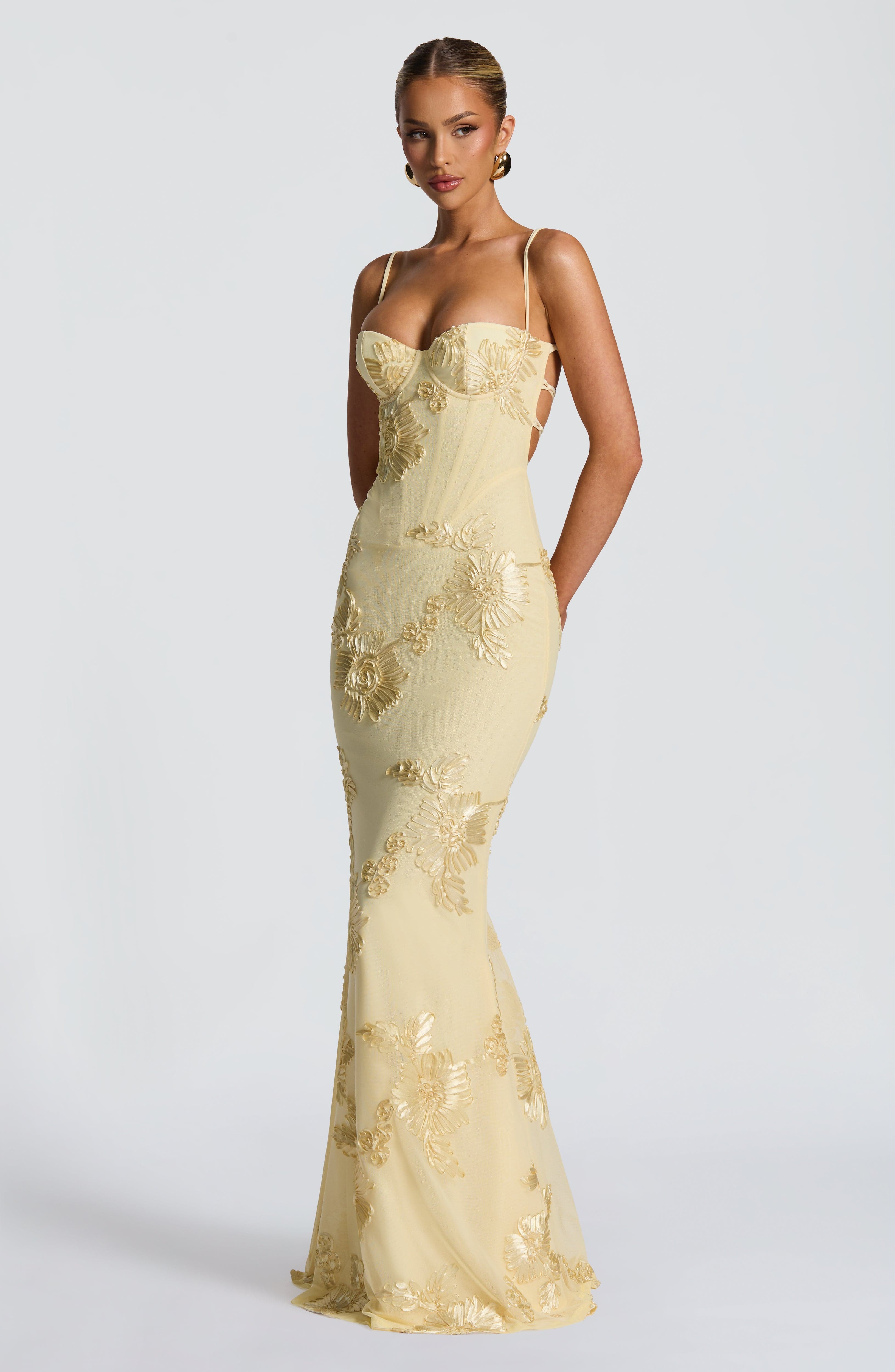Nefertiti Maxi Dress - Lemon - Image 6