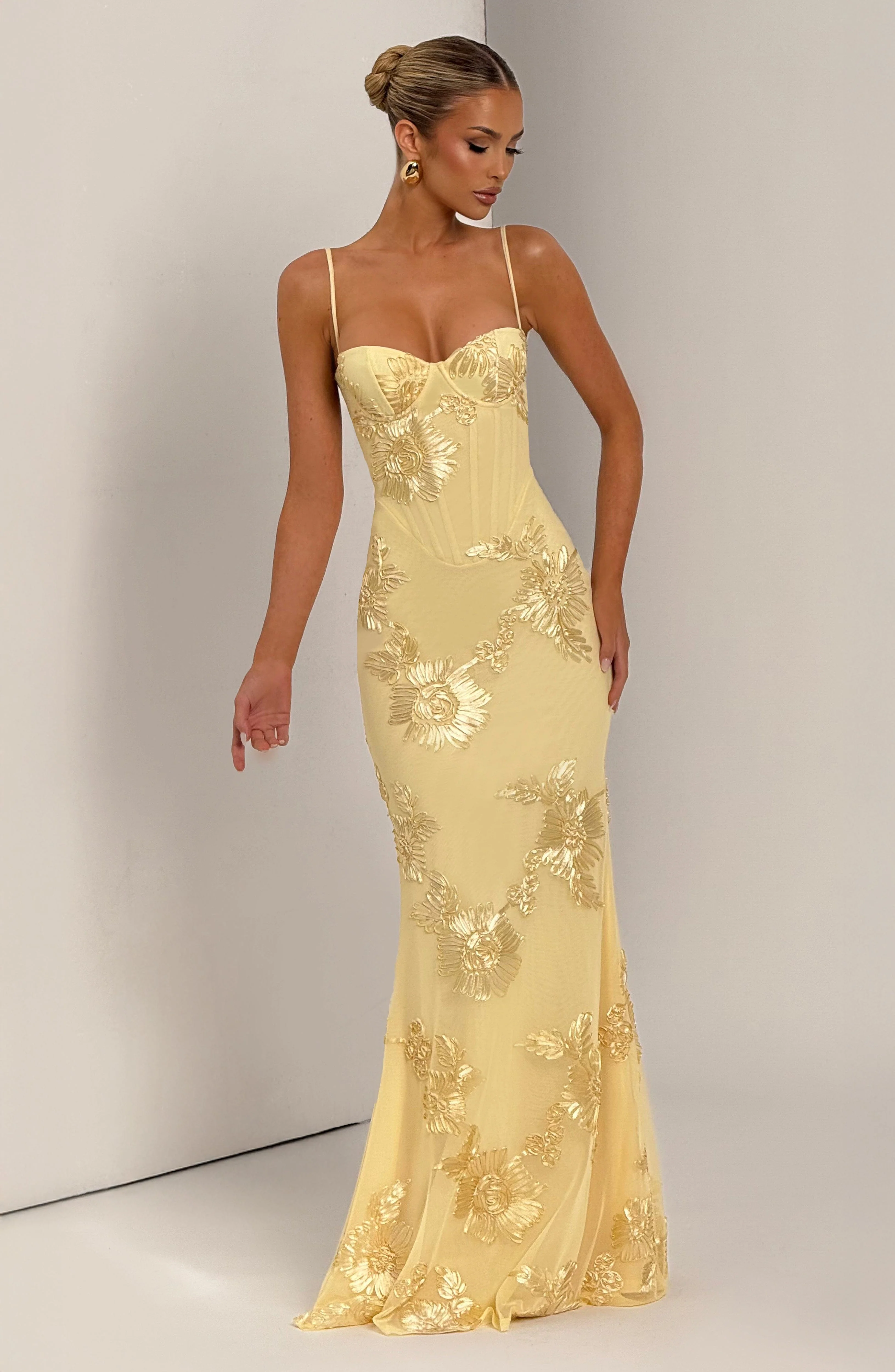 Nefertiti Maxi Dress - Lemon - Image 9
