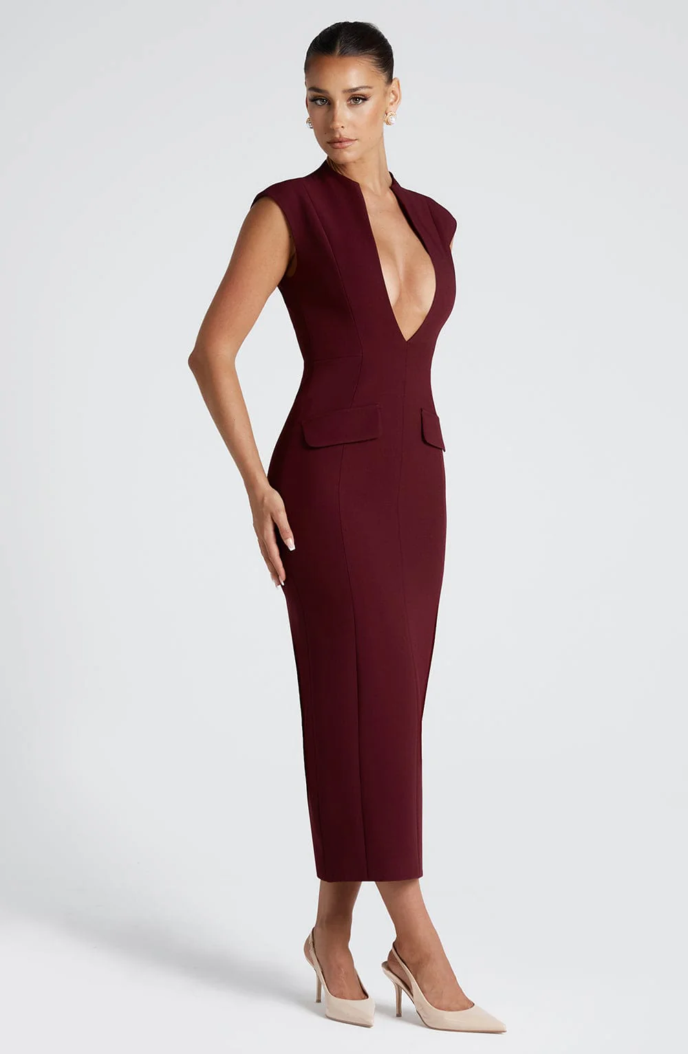 Nellie Midi Dress - Cherry Lacquer - Image 3