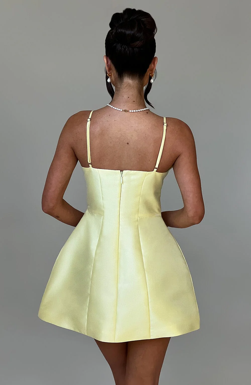 Nicole Mini Dress - Lemon - Image 3