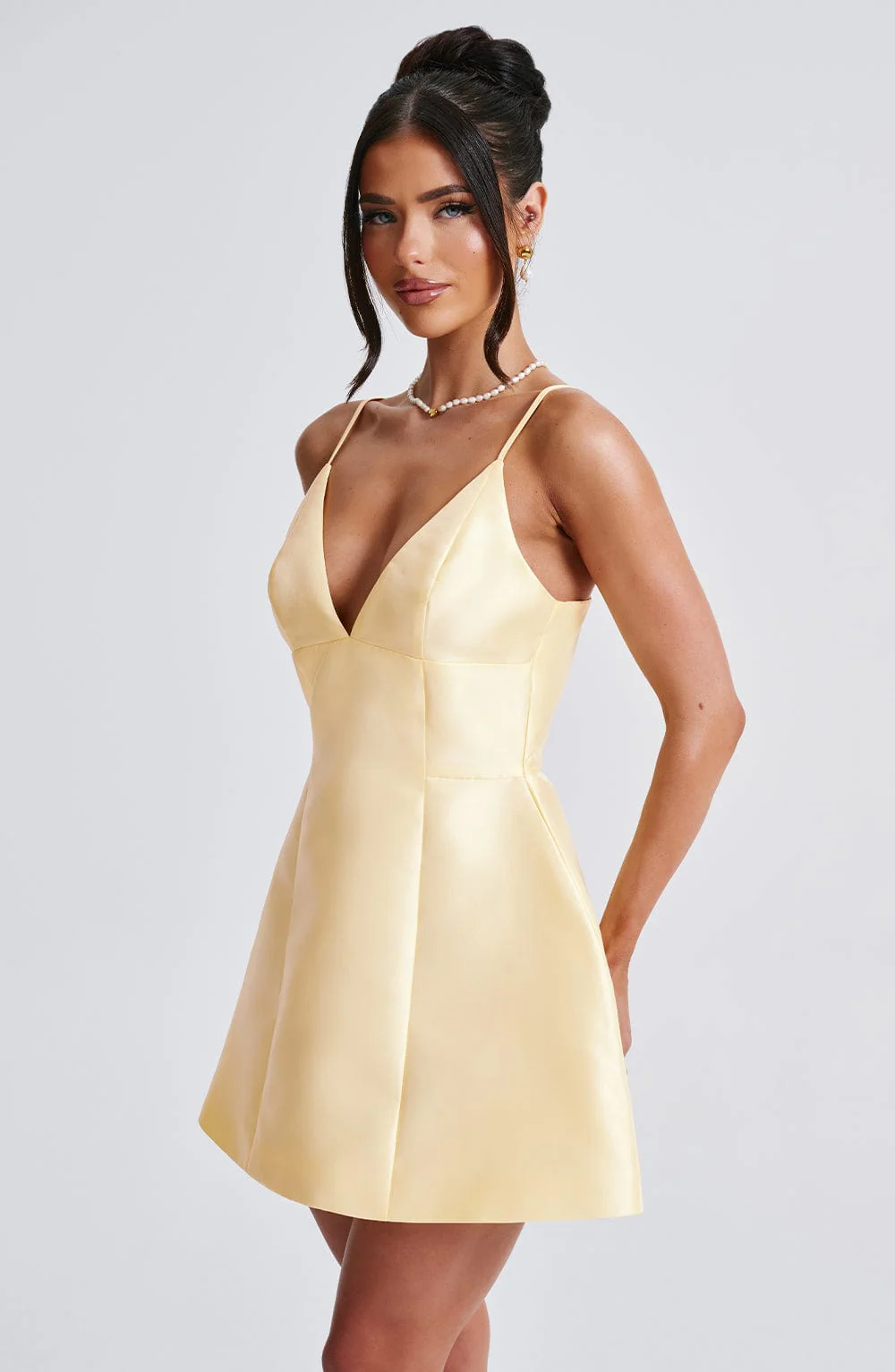 Nicole Mini Dress - Lemon - Image 6