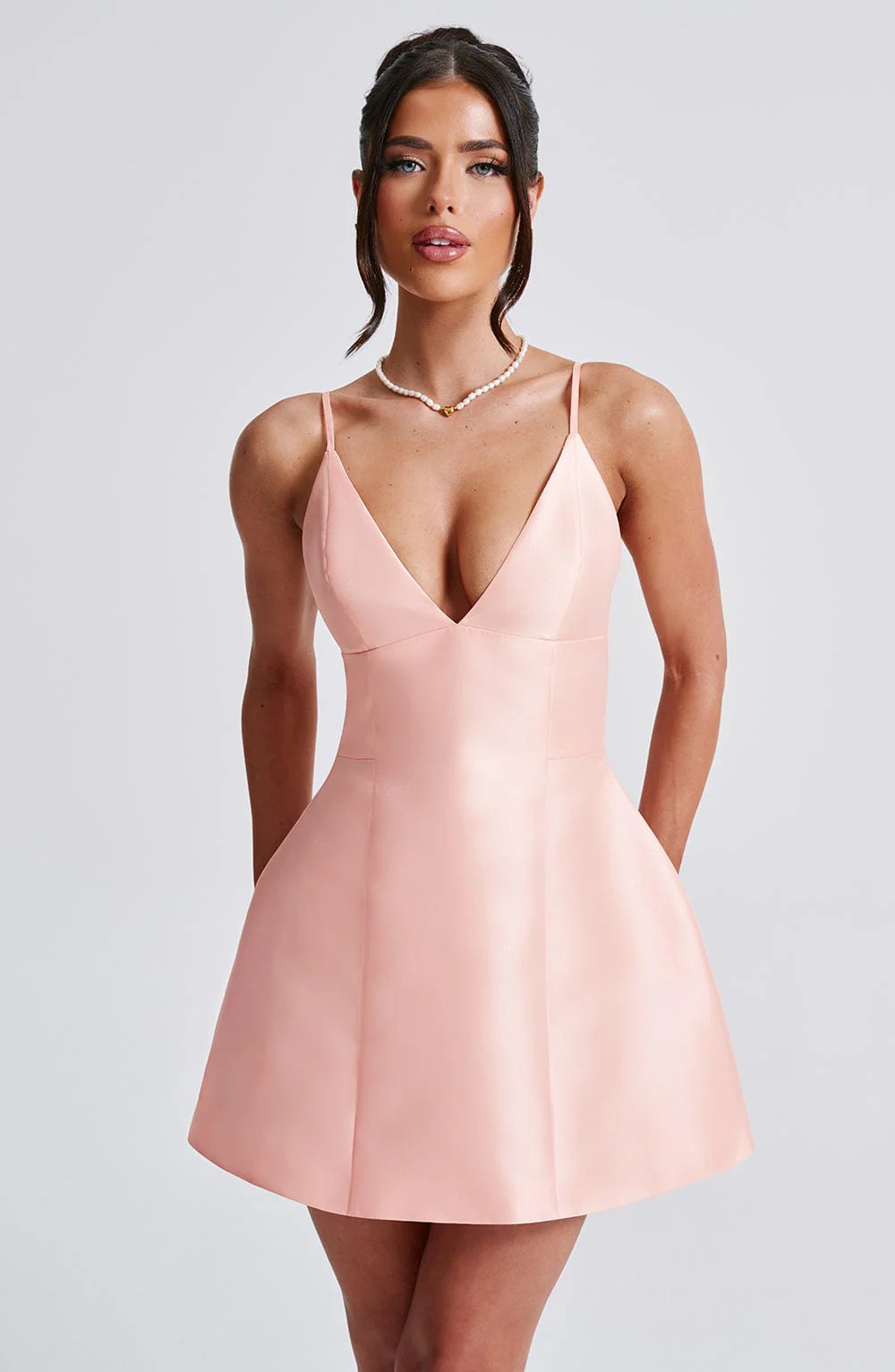 Nicole Mini Dress - Peach - Image 6