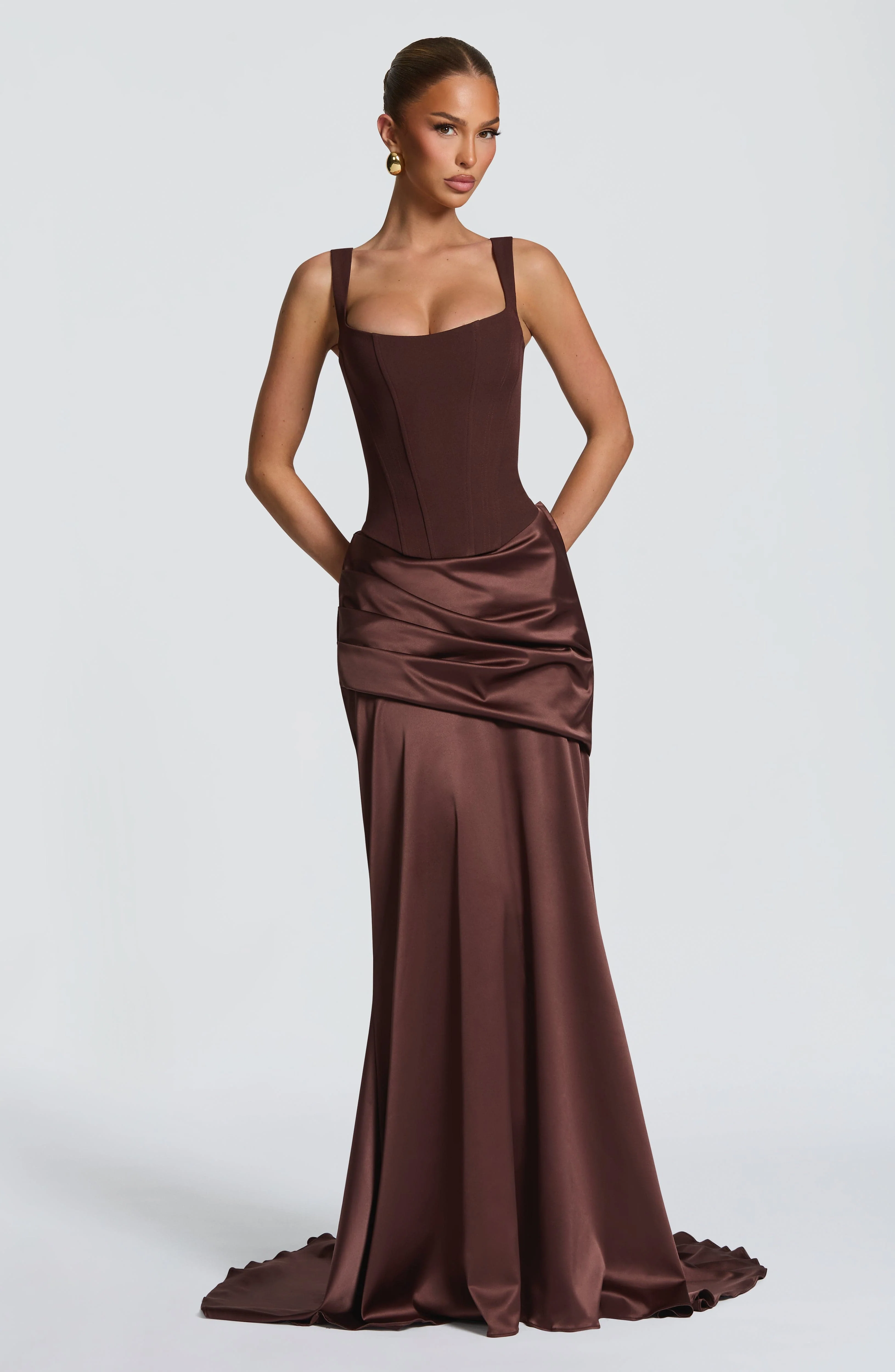 Nixie Corset - Plum Brown - Image 7