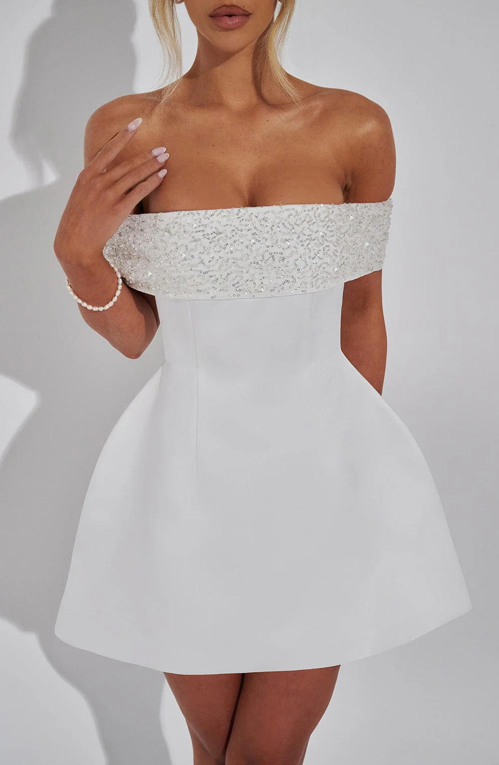 Noelle Mini Dress - Ivory - Image 5