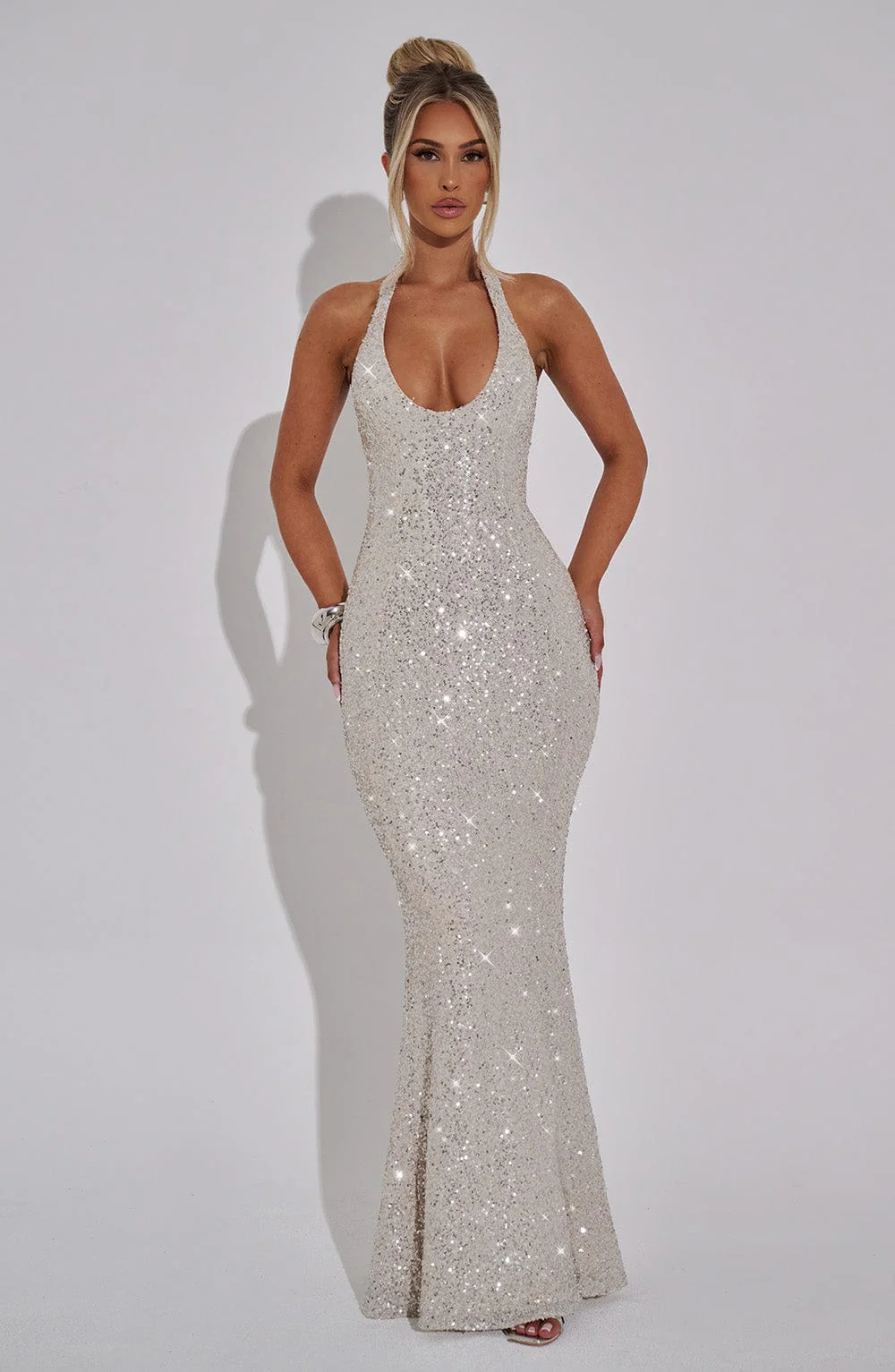 Odette Maxi Dress - Champagne - Image 5