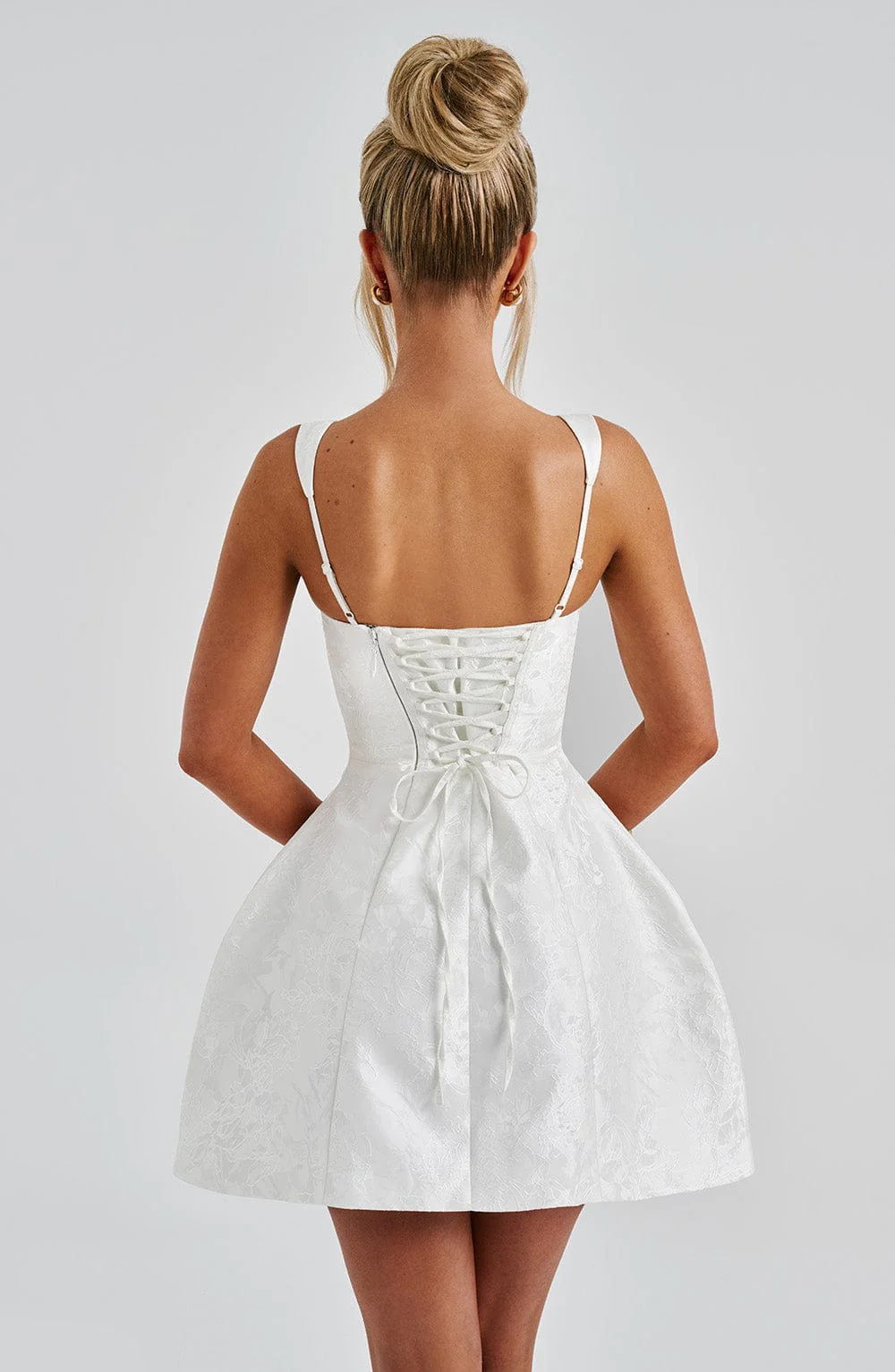 Orla Mini Dress - Ivory - Image 8