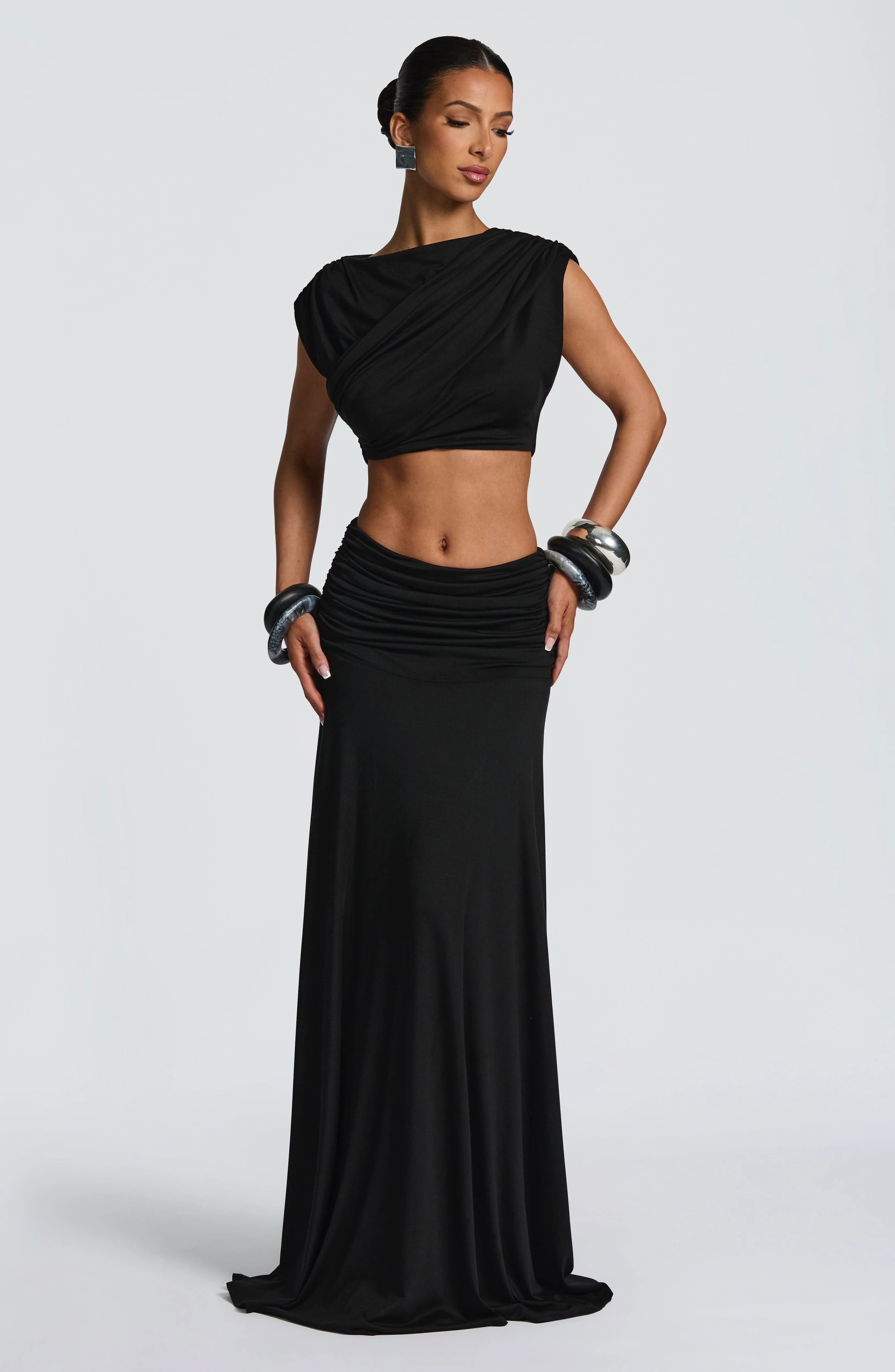 Paige Maxi Skirt - Black - Image 2