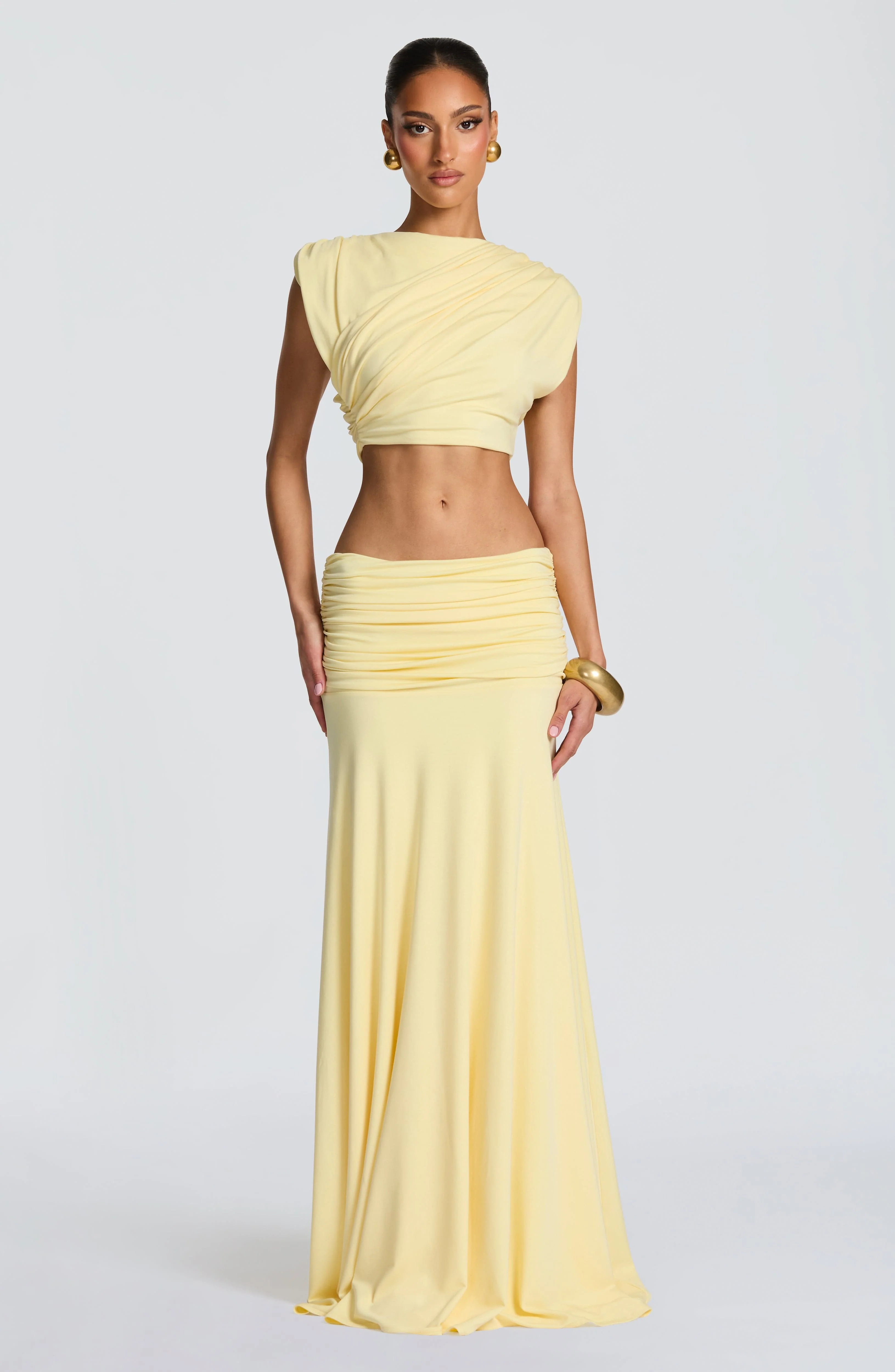 Paige Maxi Skirt - Lemon - Image 2
