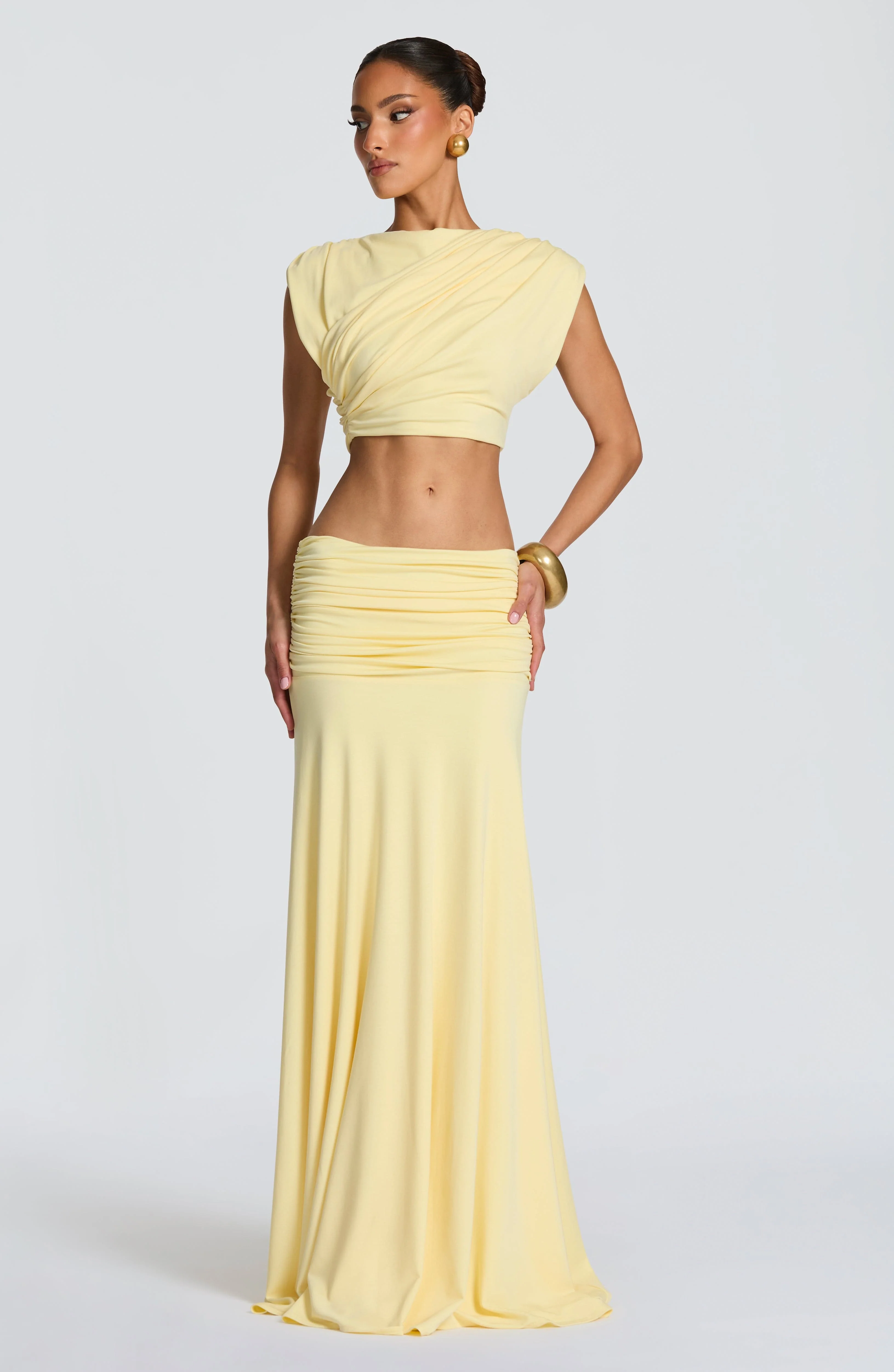 Paige Maxi Skirt - Lemon - Image 6