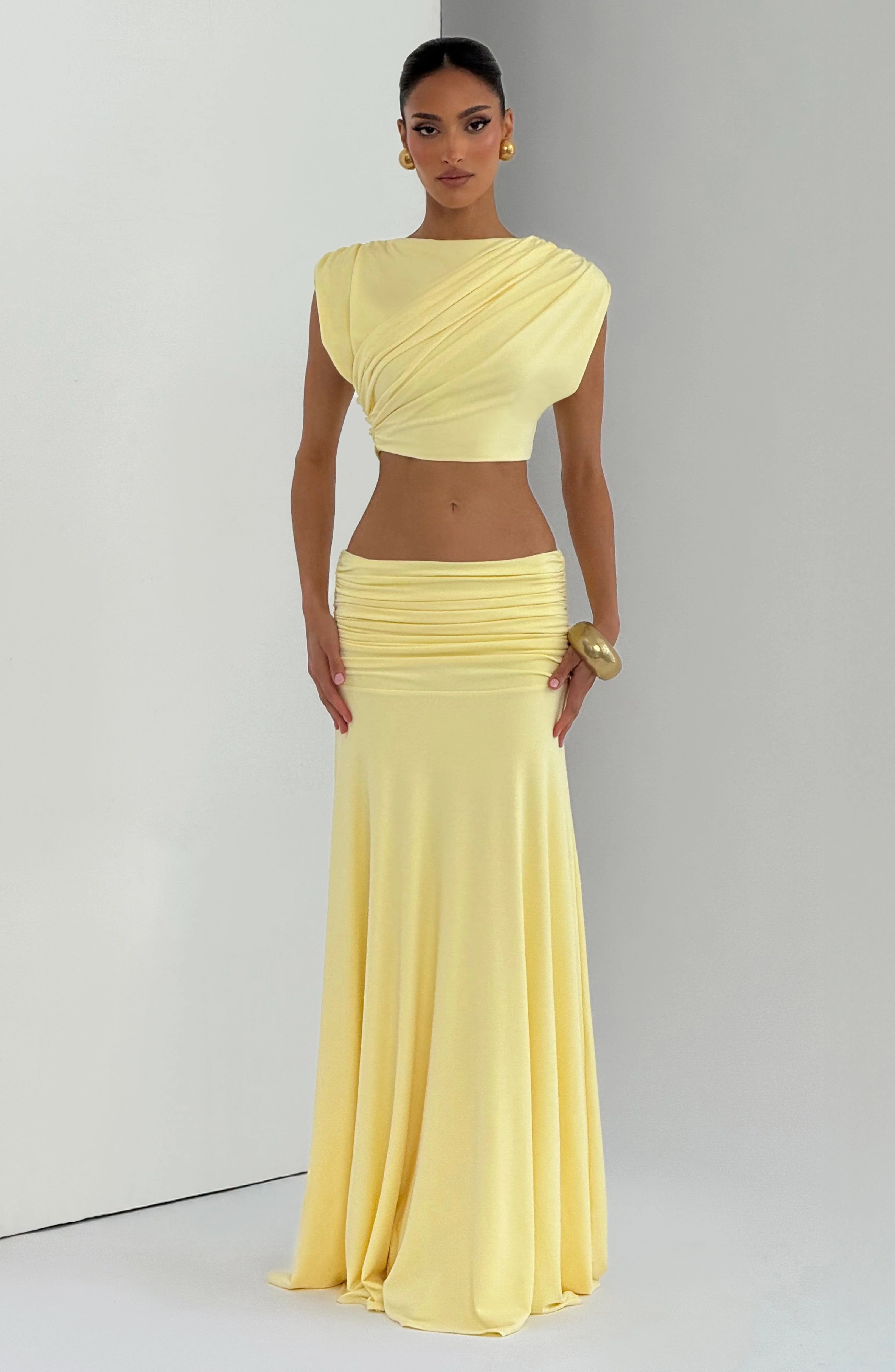Paige Maxi Skirt - Lemon - Image 7