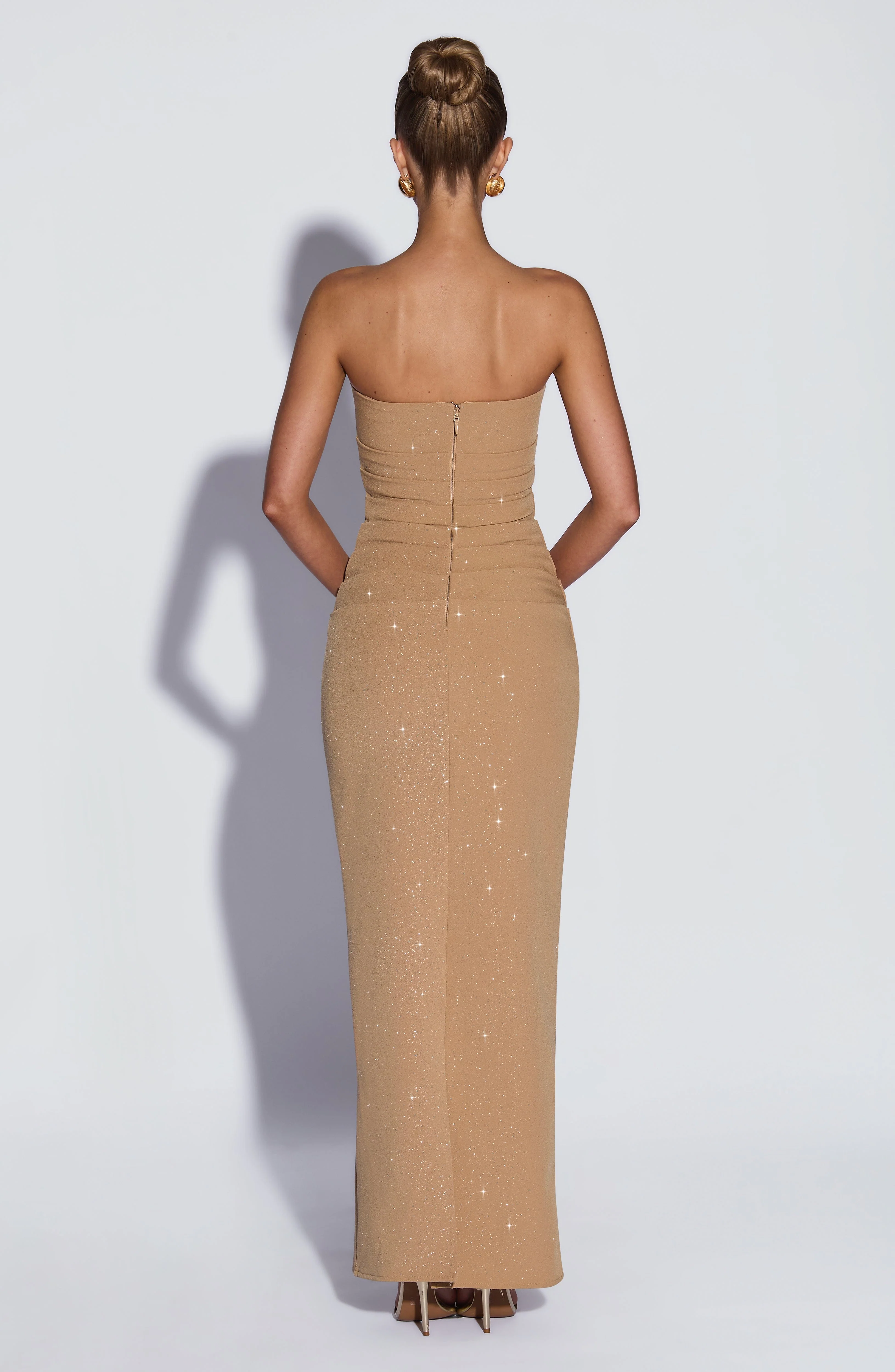 Pandra Maxi Dress - Gold Sparkle - Image 4