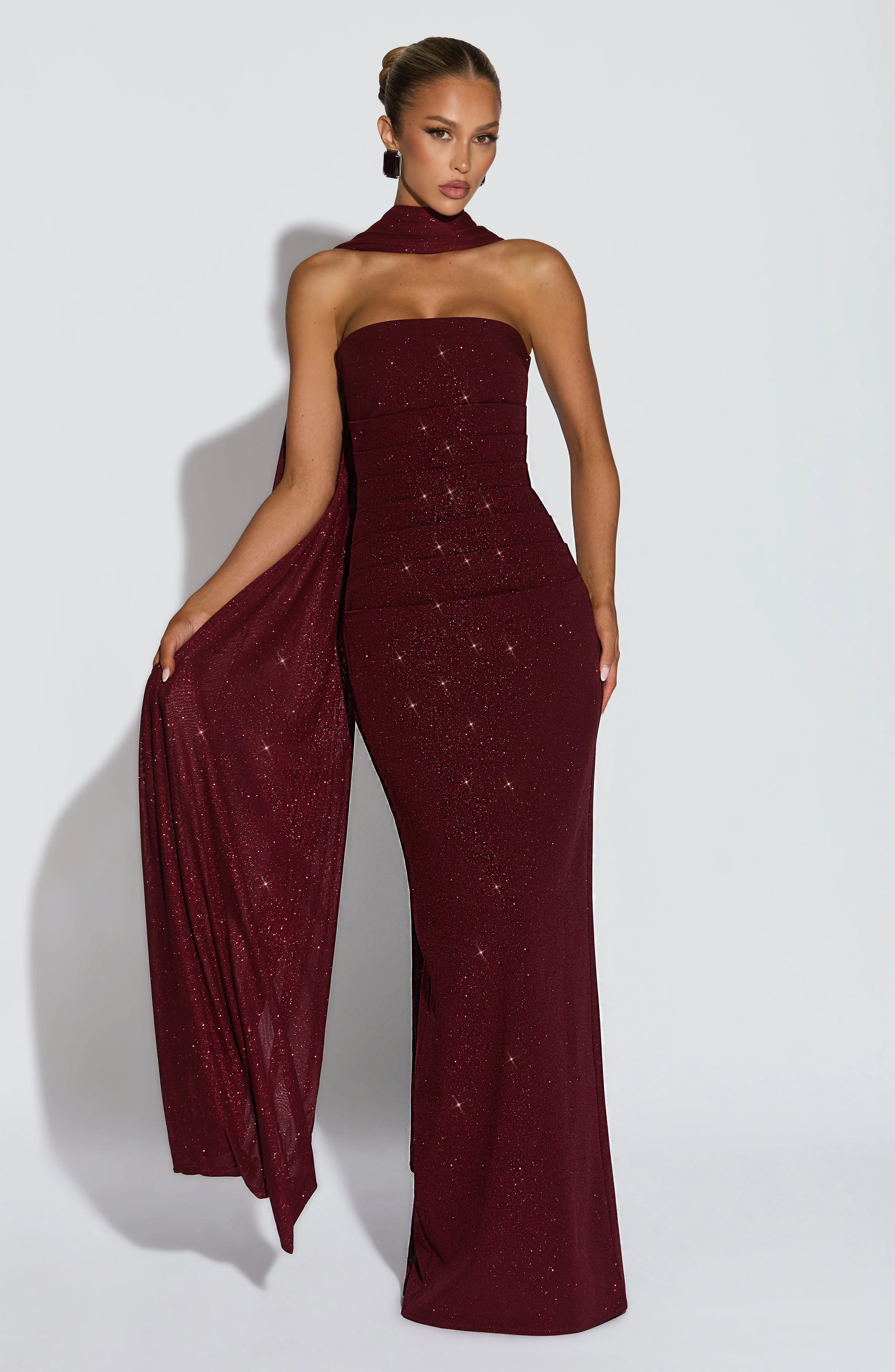 Pandra Maxi Dress - Wine Sparkle - Image 10