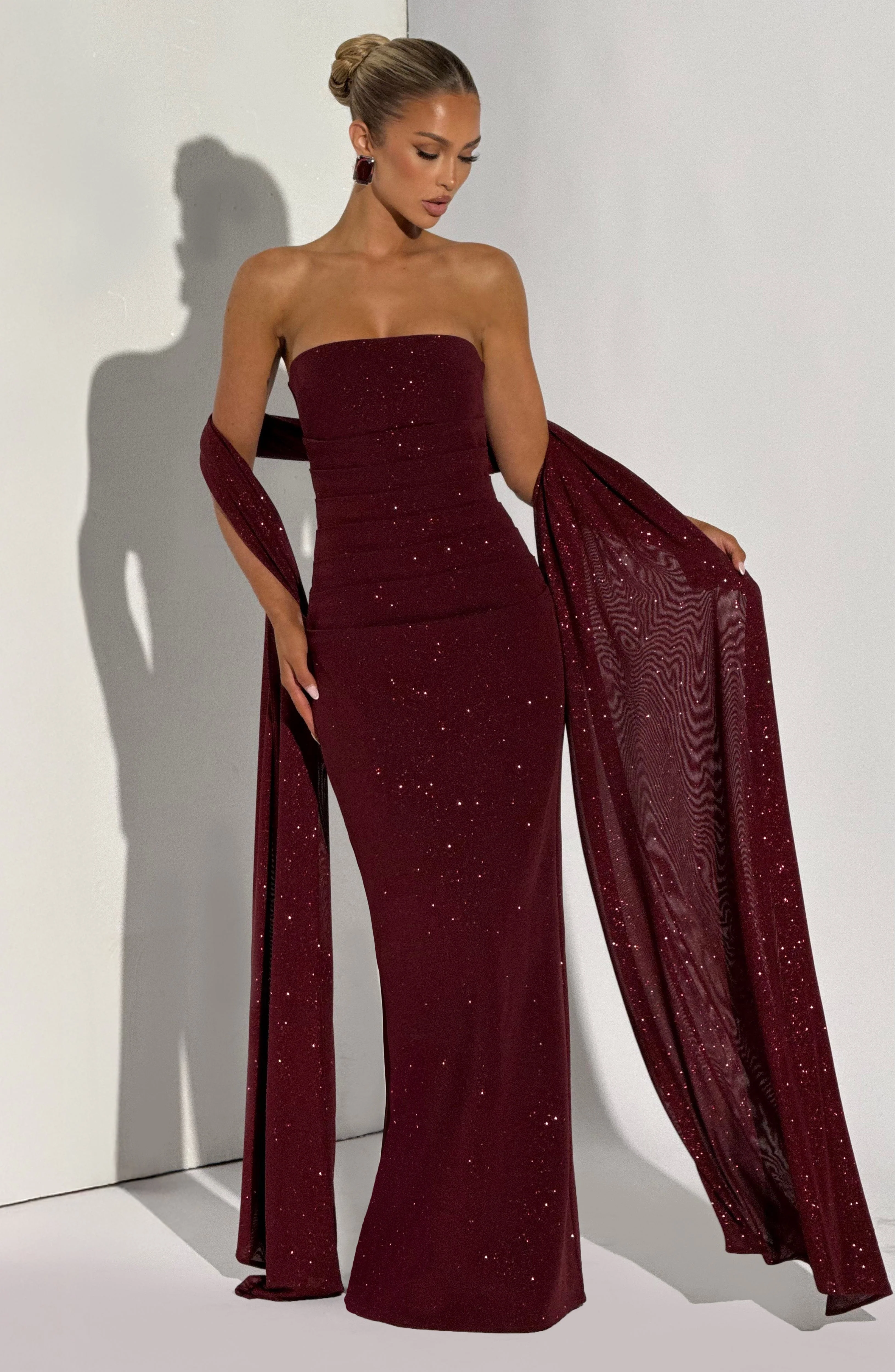 Pandra Maxi Dress - Wine Sparkle - Image 12