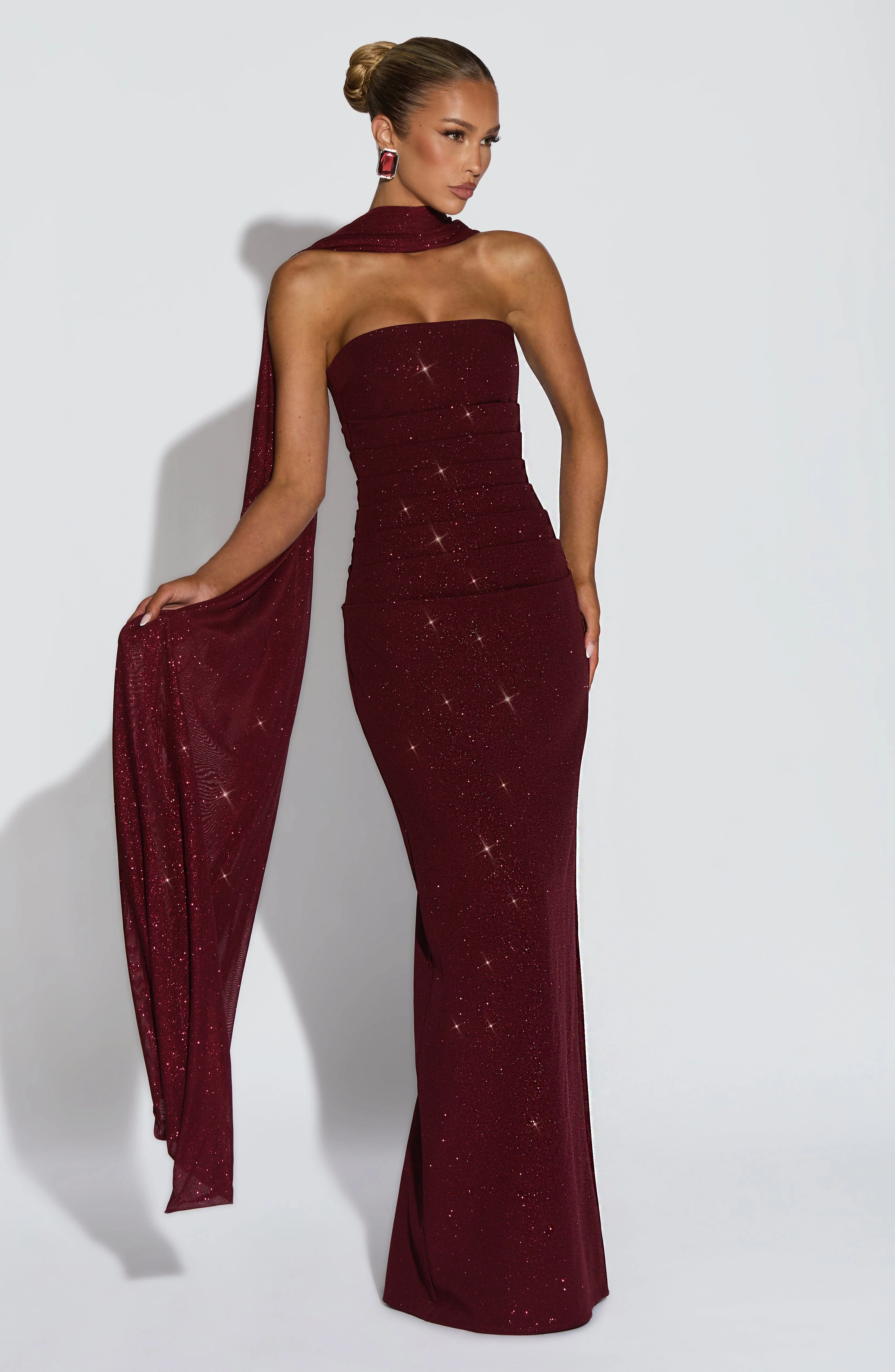 Pandra Maxi Dress - Wine Sparkle - Image 4
