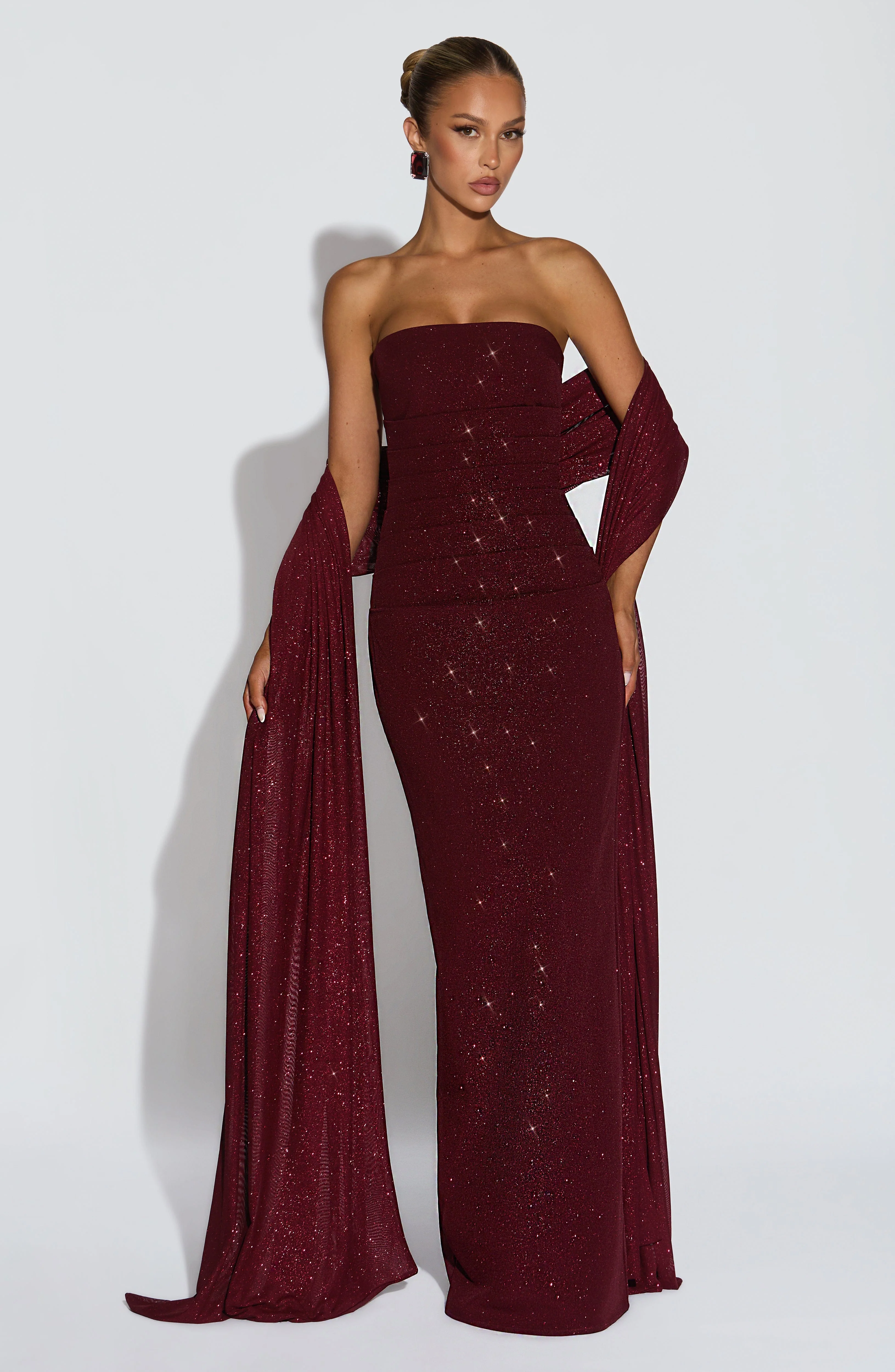 Pandra Maxi Dress - Wine Sparkle - Image 5