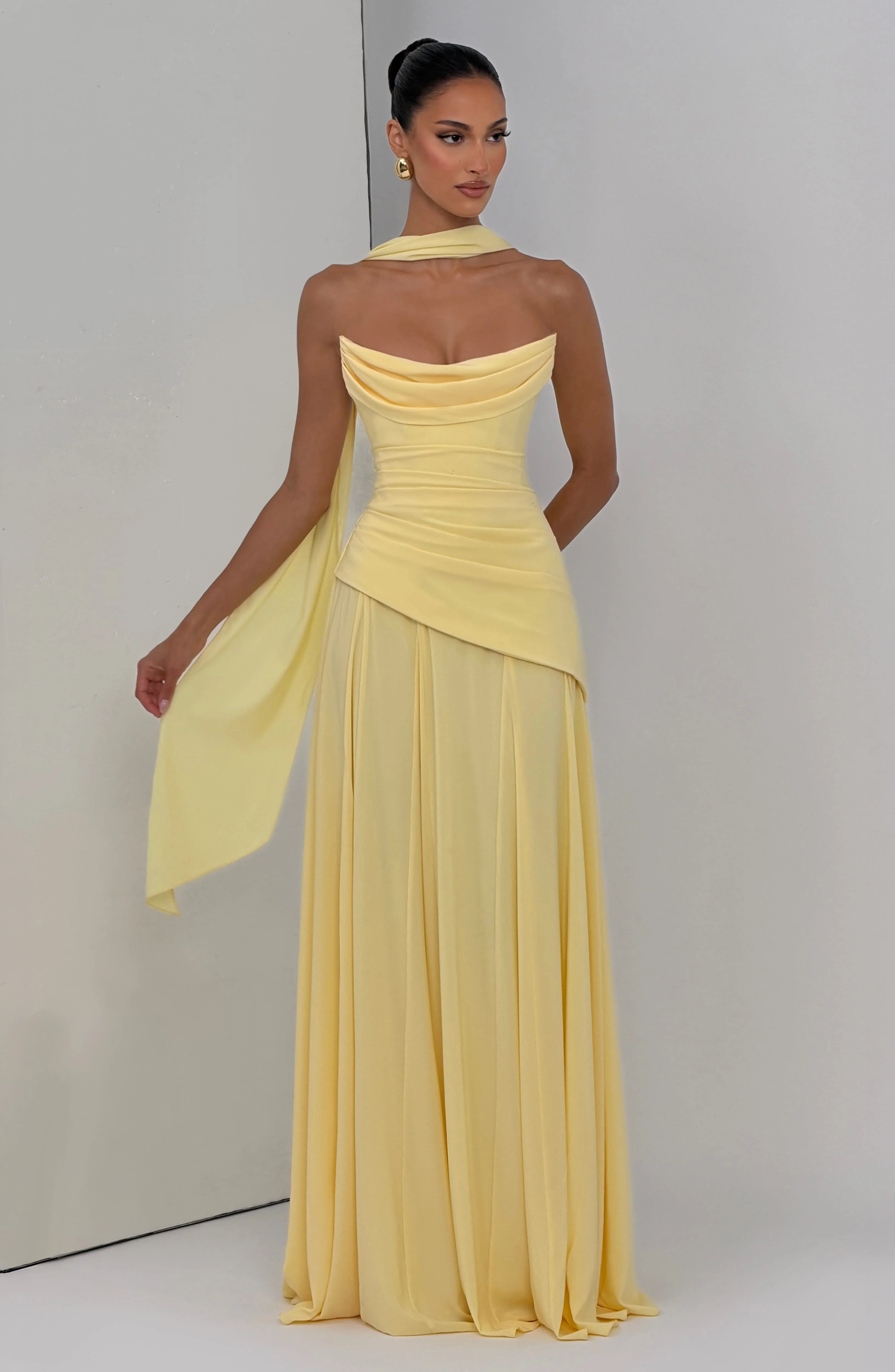 Patricia Maxi Dress - Lemon - Image 12
