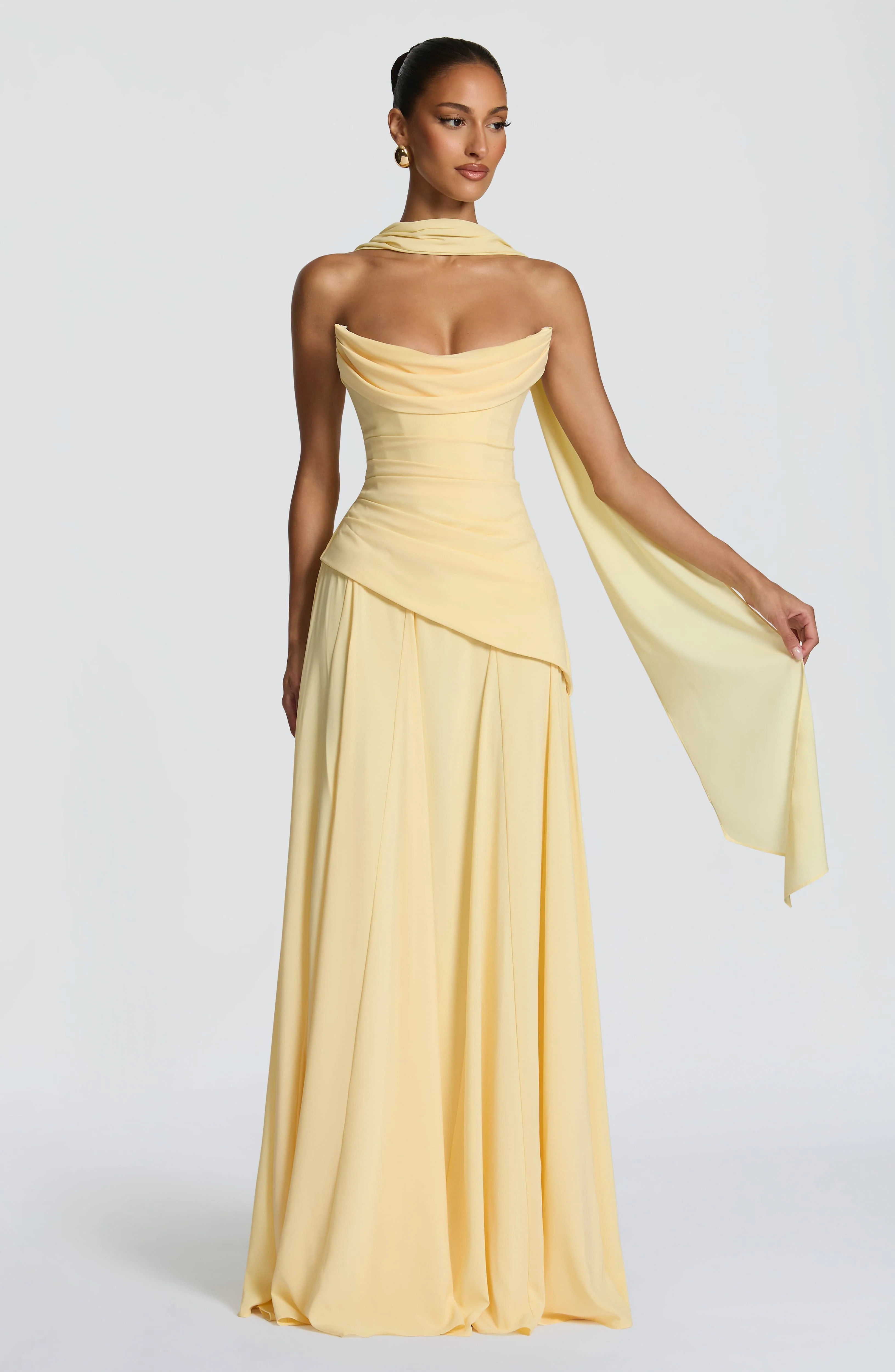 Patricia Maxi Dress - Lemon - Image 5