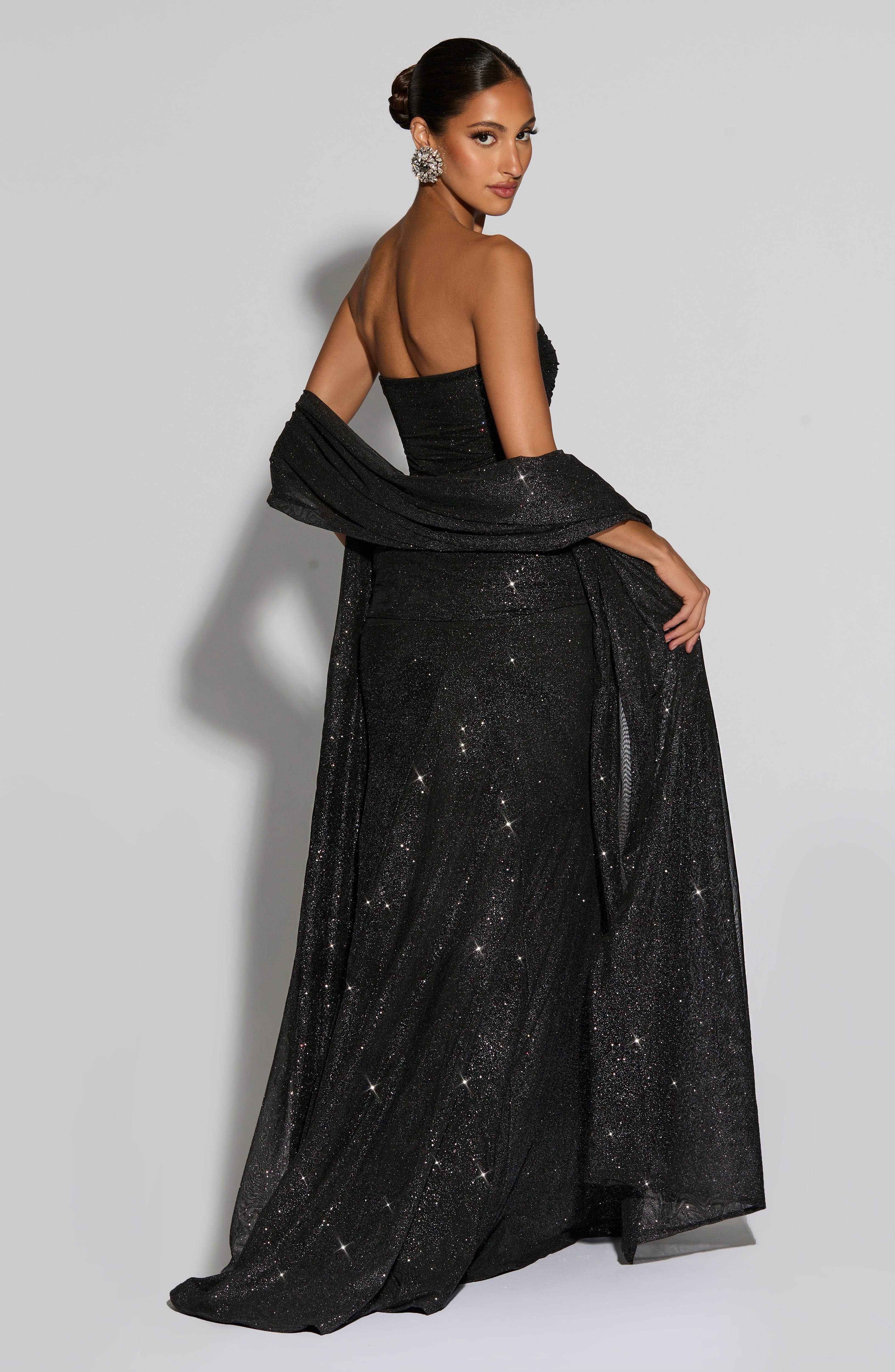 Paula Maxi Dress - Black Sparkle - Image 5