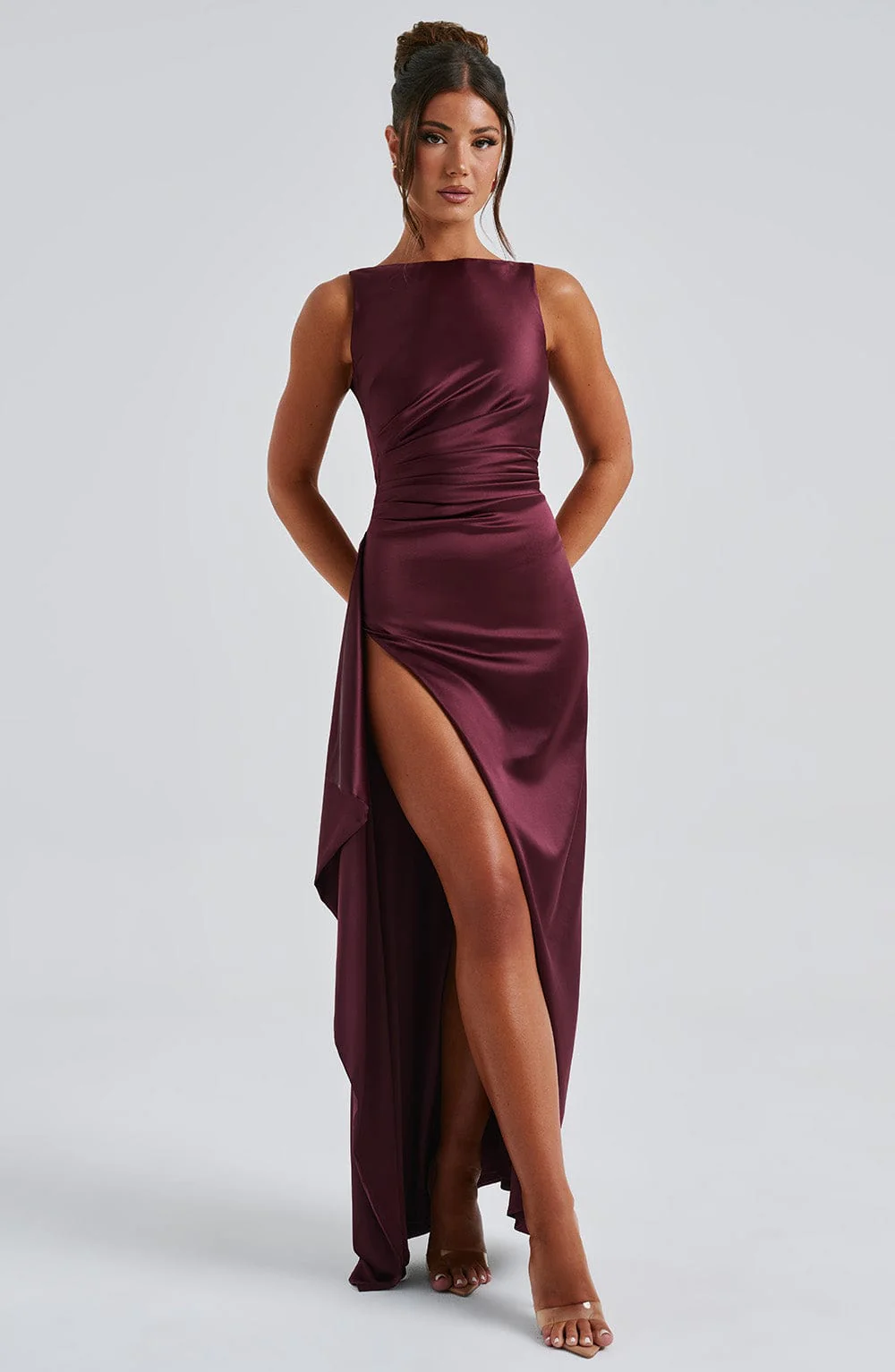 Peggy Maxi Dress - Cherry Lacquer - Image 10